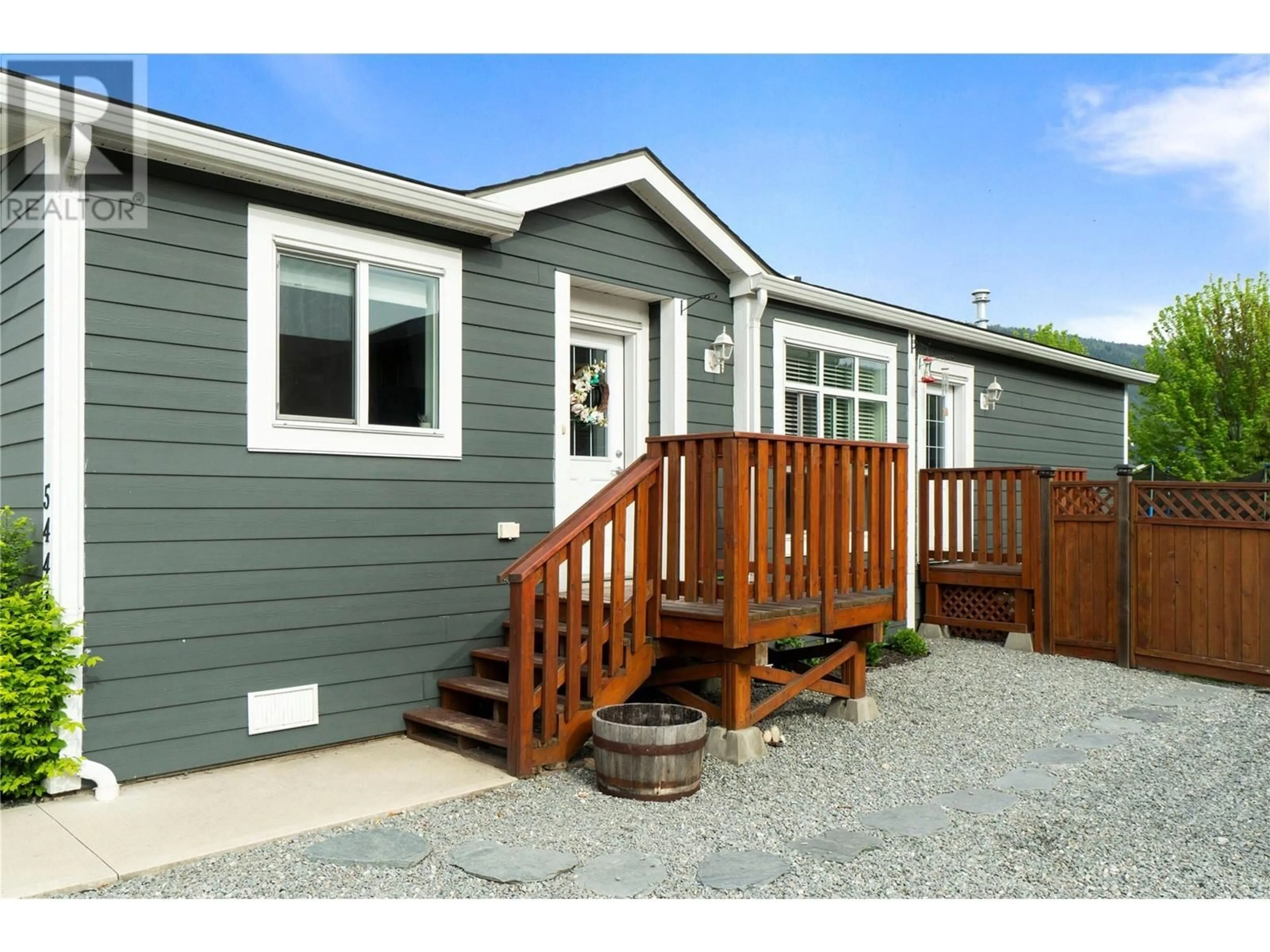 Home with vinyl exterior material, street for 5441 73 AVENUE NORTHEAST, Salmon Arm British Columbia V1E1K0