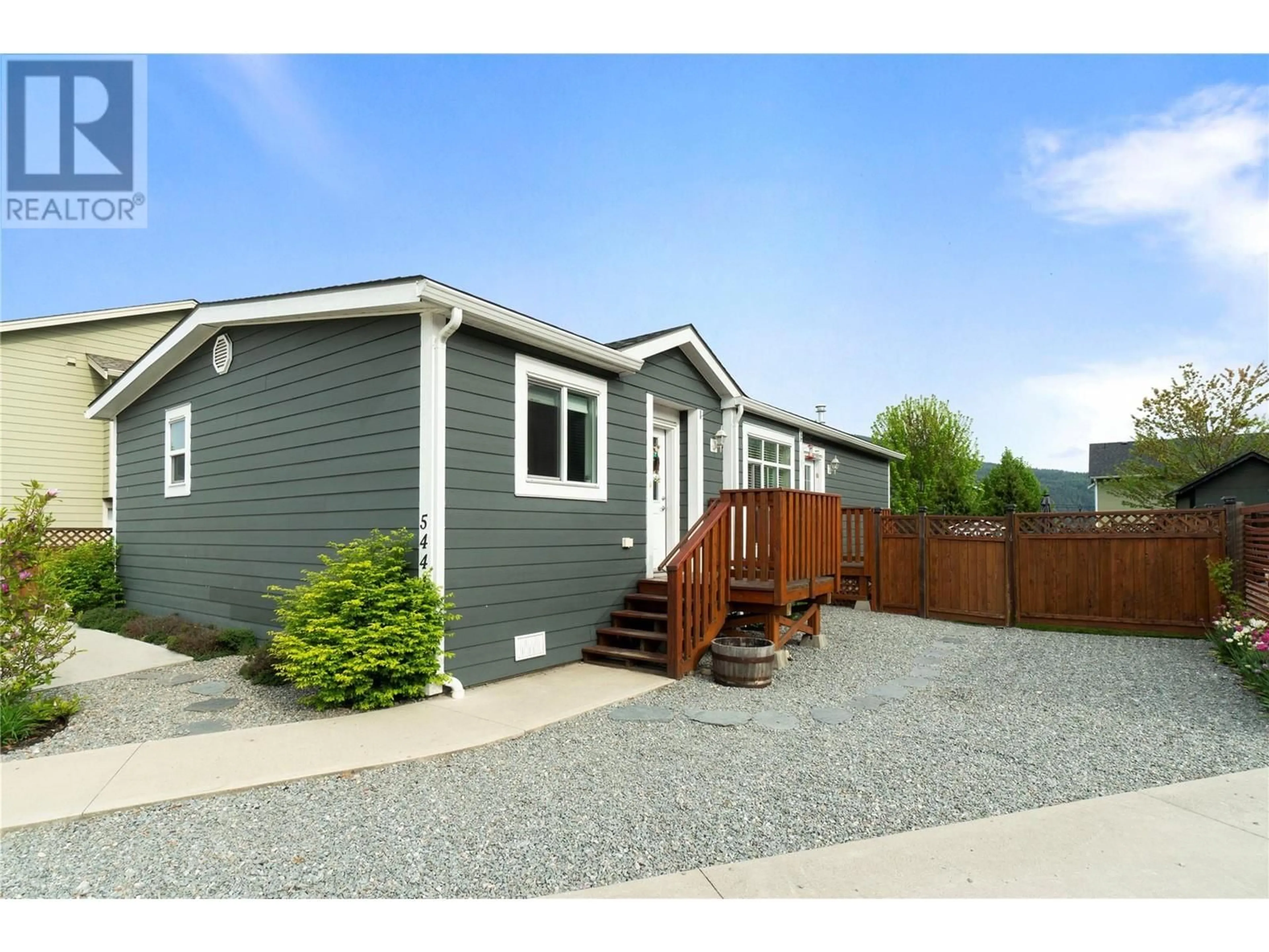 Home with vinyl exterior material, street for 5441 73 AVENUE NORTHEAST, Salmon Arm British Columbia V1E1K0