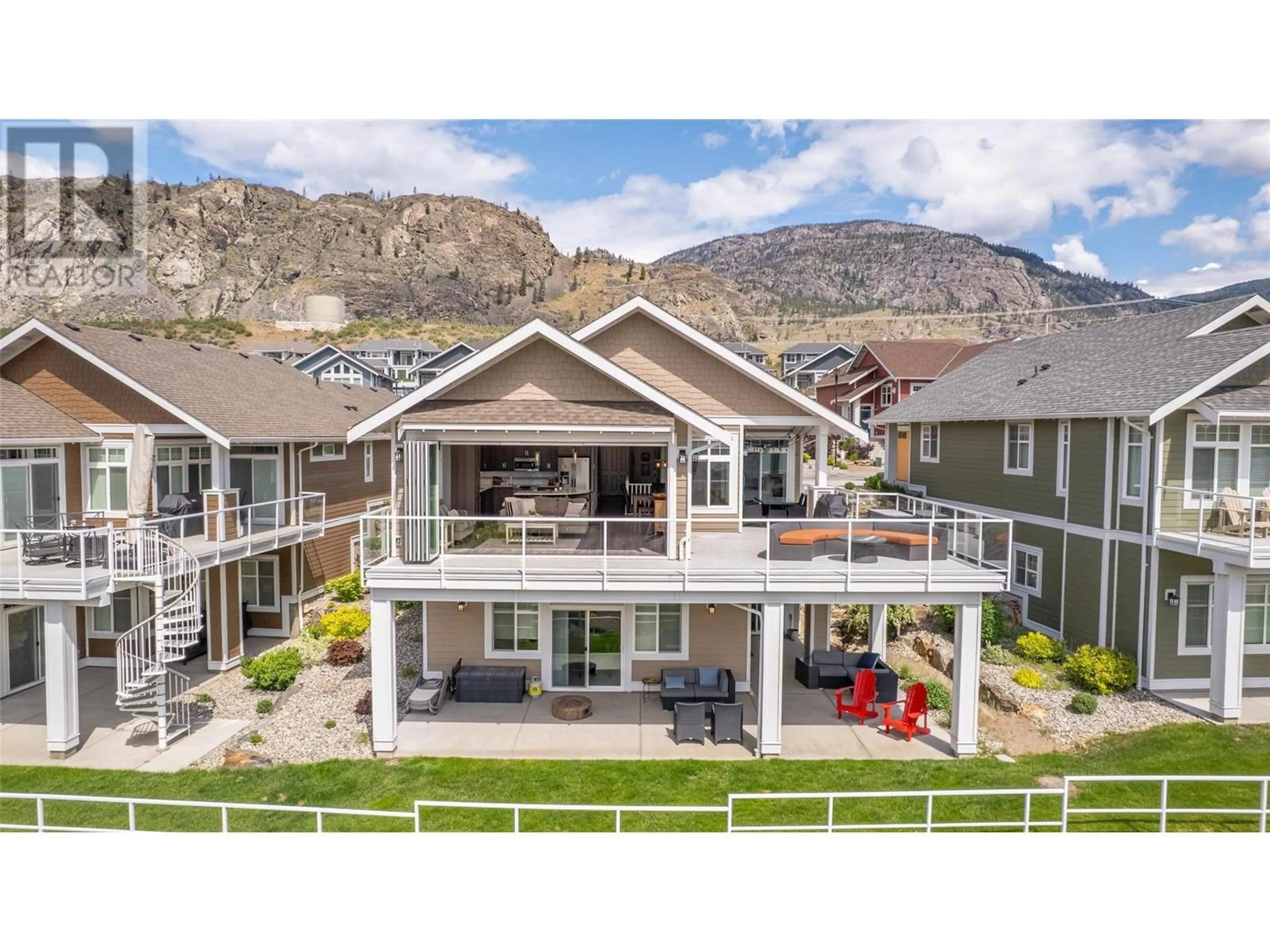 A pic from outside/outdoor area/front of a property/back of a property/a pic from drone, mountain view for 180 - 2450 RADIO TOWER ROAD, Oliver British Columbia V0H1T1