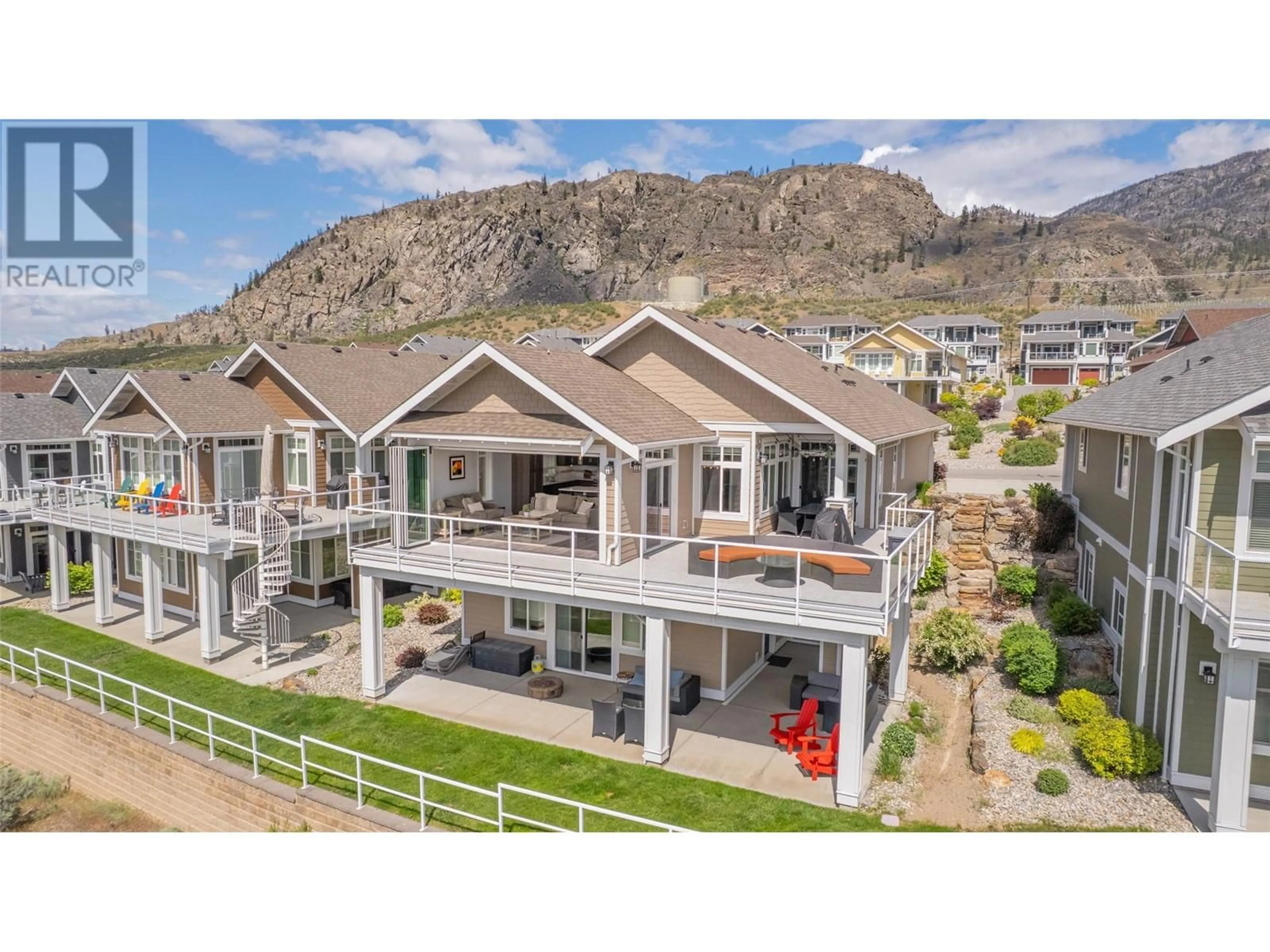 A pic from outside/outdoor area/front of a property/back of a property/a pic from drone, mountain view for 180 - 2450 RADIO TOWER ROAD, Oliver British Columbia V0H1T1