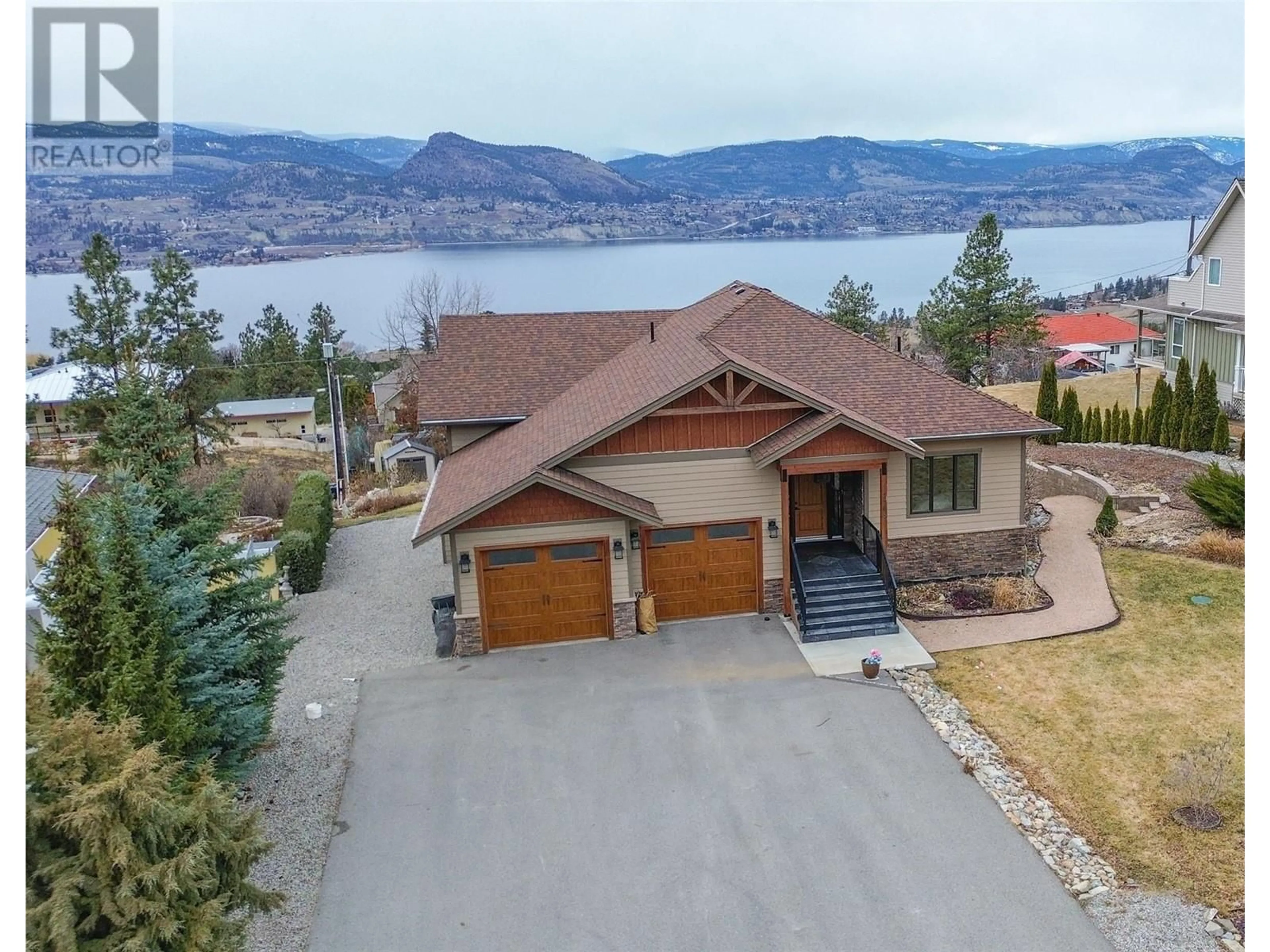 A pic from outside/outdoor area/front of a property/back of a property/a pic from drone, water/lake/river/ocean view for 2765 WINIFRED ROAD, Naramata British Columbia V0H1N1