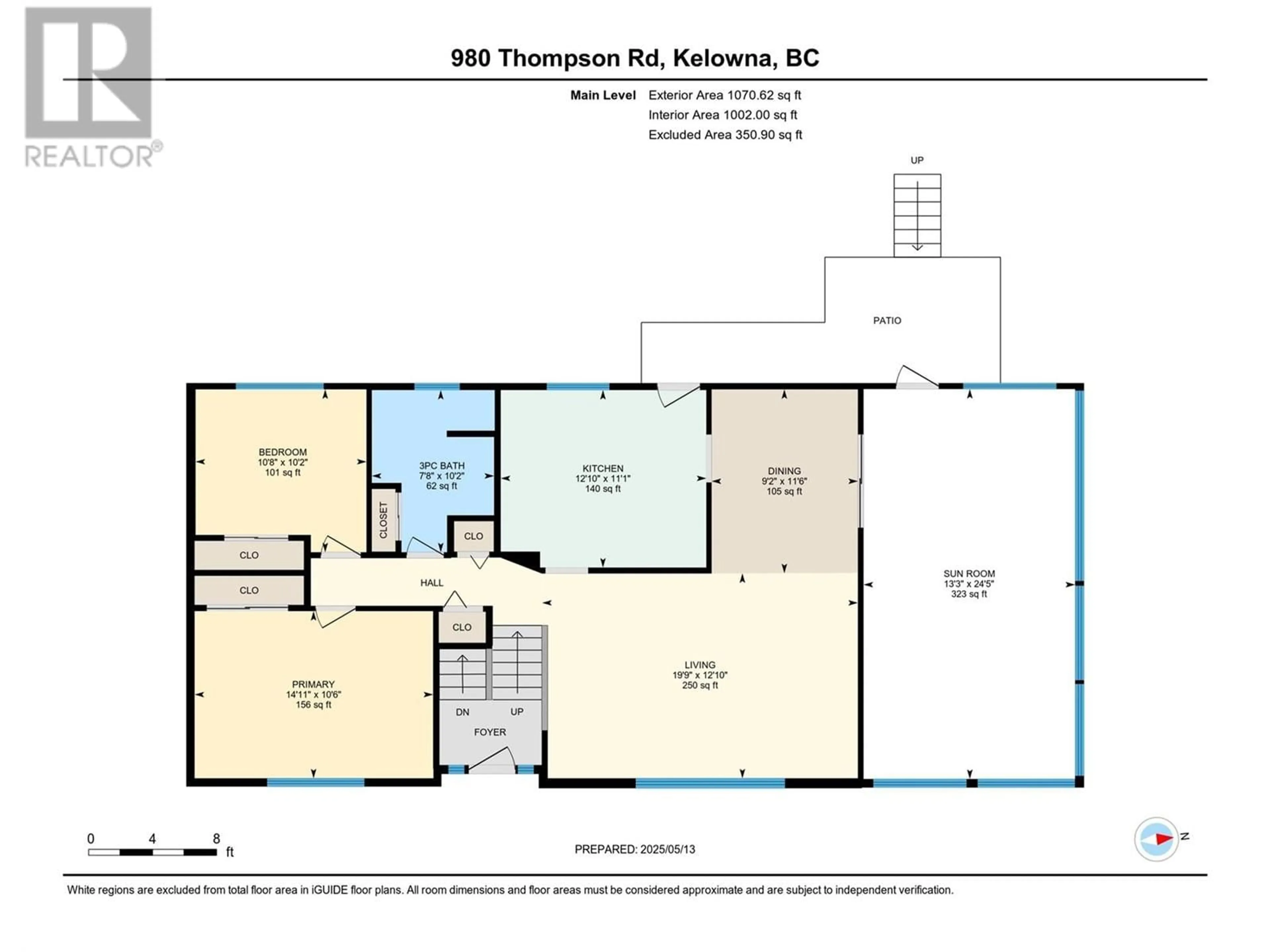 Floor plan for 980 THOMPSON ROAD, Kelowna British Columbia V1X3X1