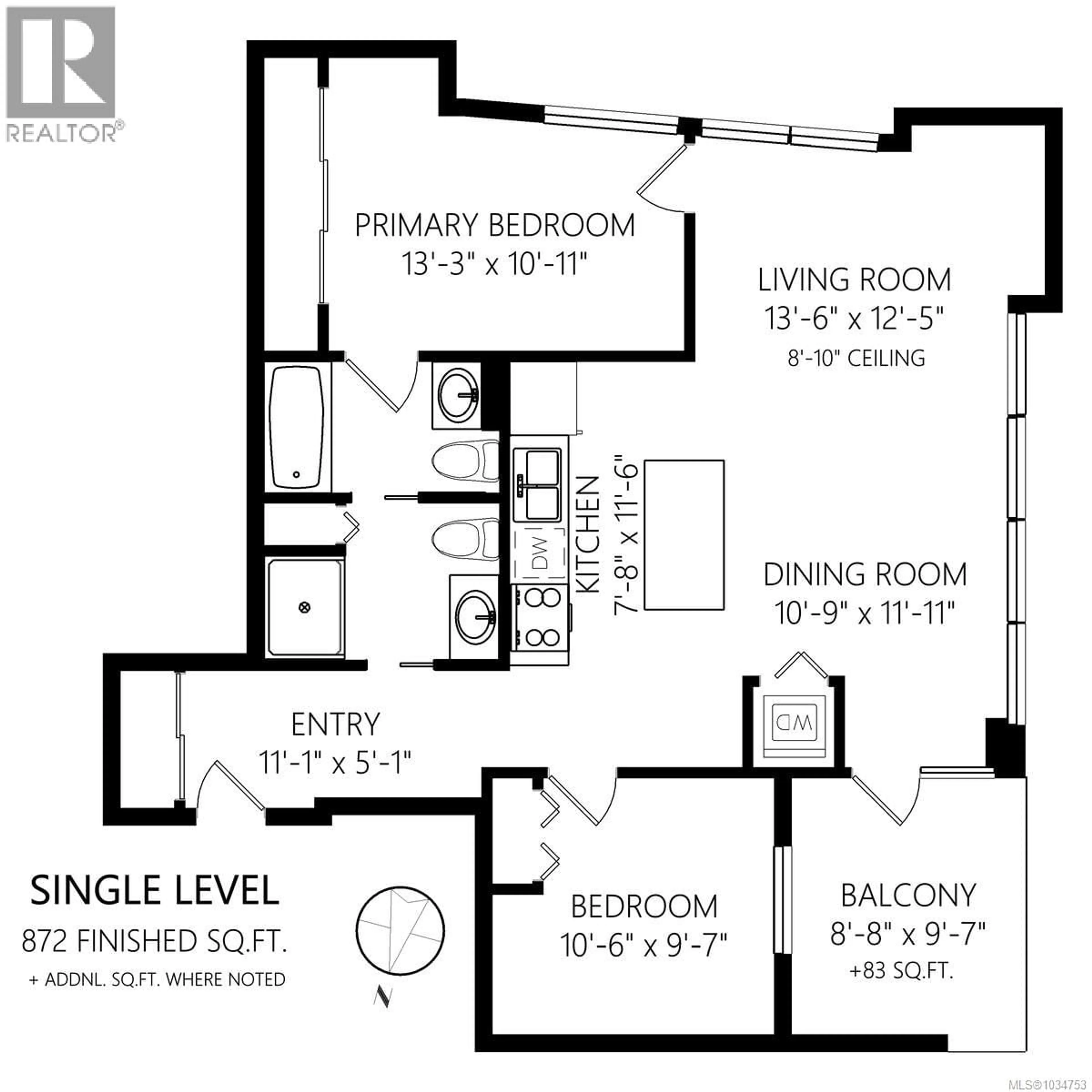 Floor plan for 406 - 391 TYEE ROAD, Victoria British Columbia V9A0A9