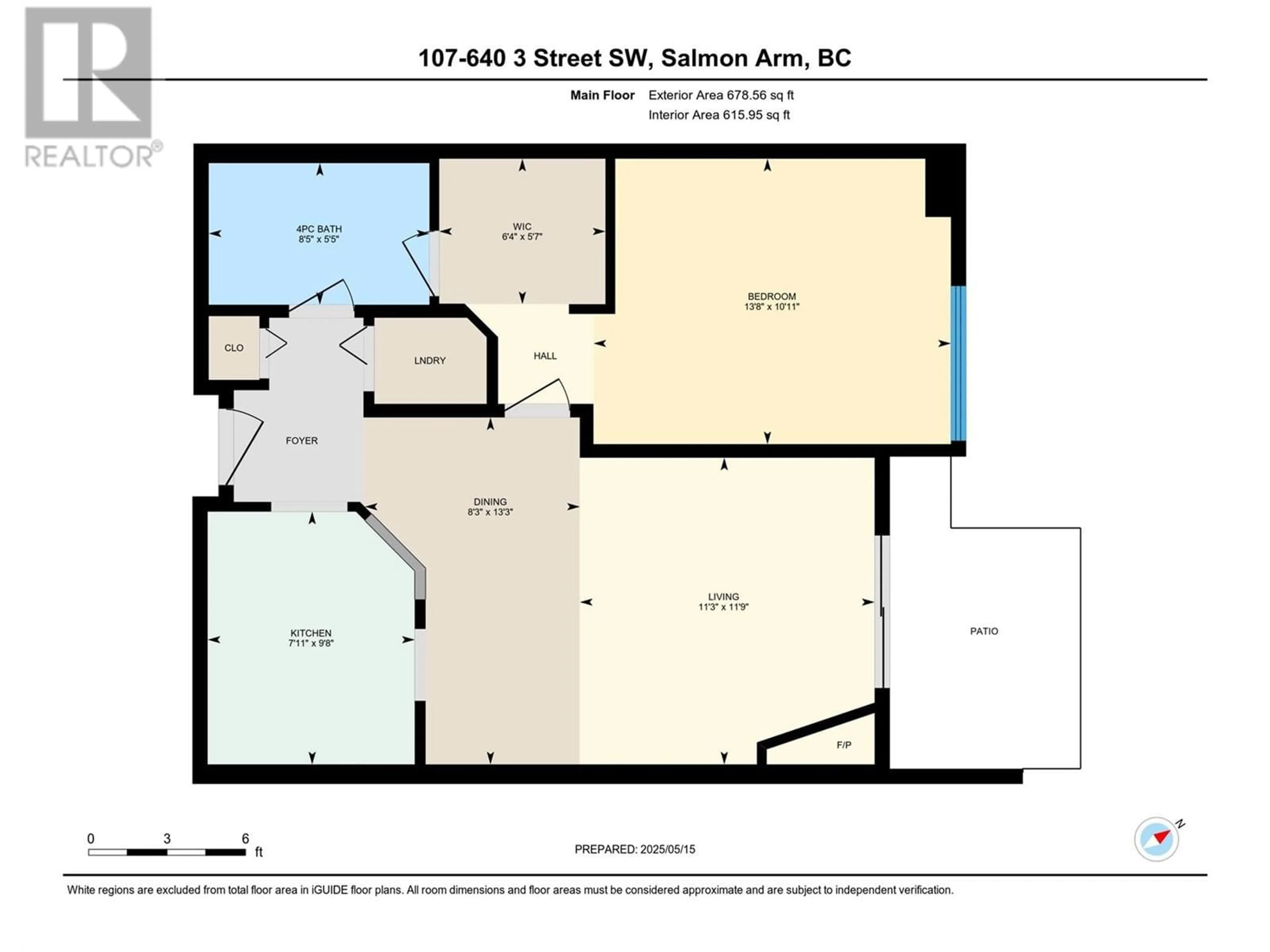 Floor plan for 107 - 640 3 STREET SOUTHWEST, Salmon Arm British Columbia V1E2R3