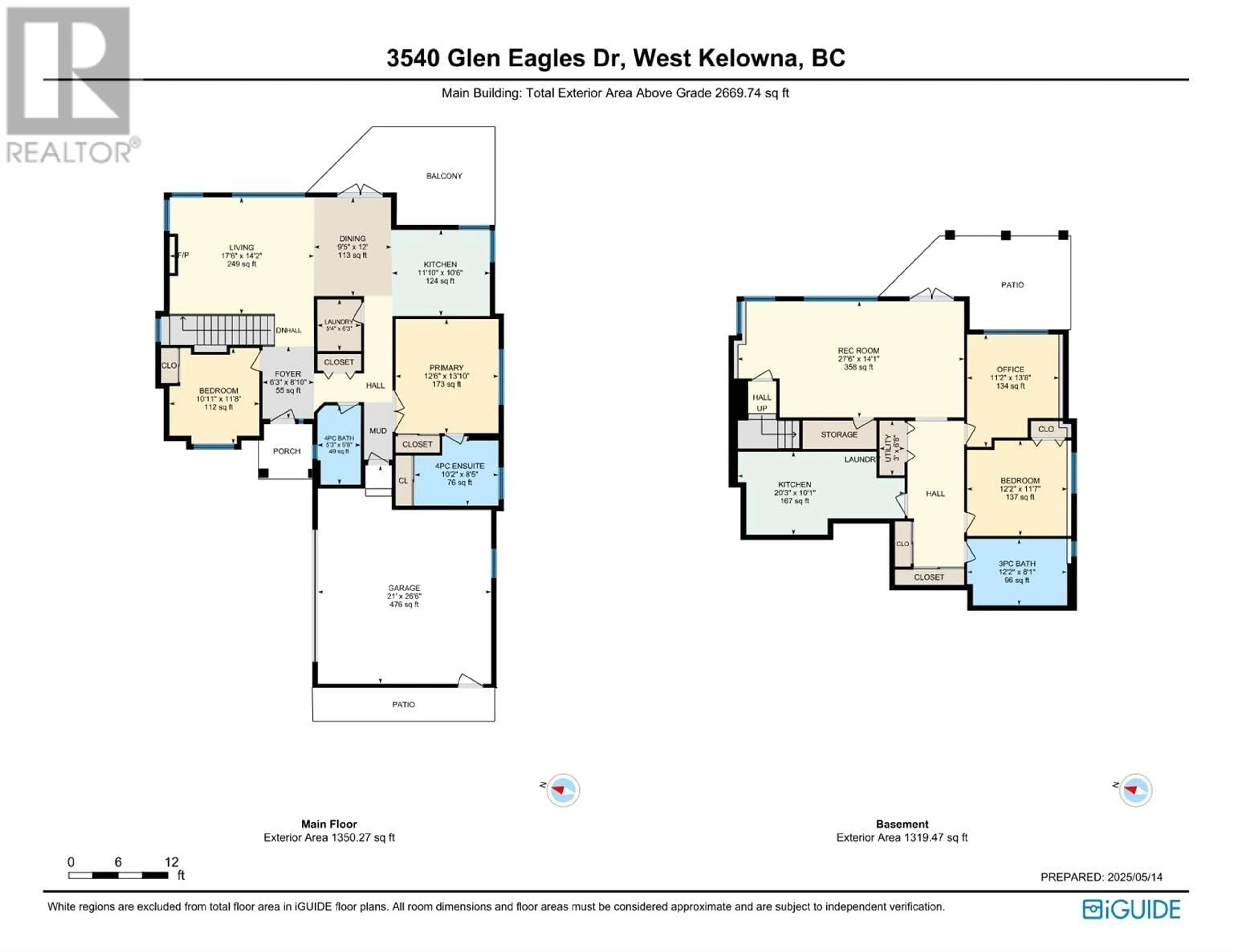 Floor plan for 3540 GLEN EAGLES DRIVE, West Kelowna British Columbia V4T2L6