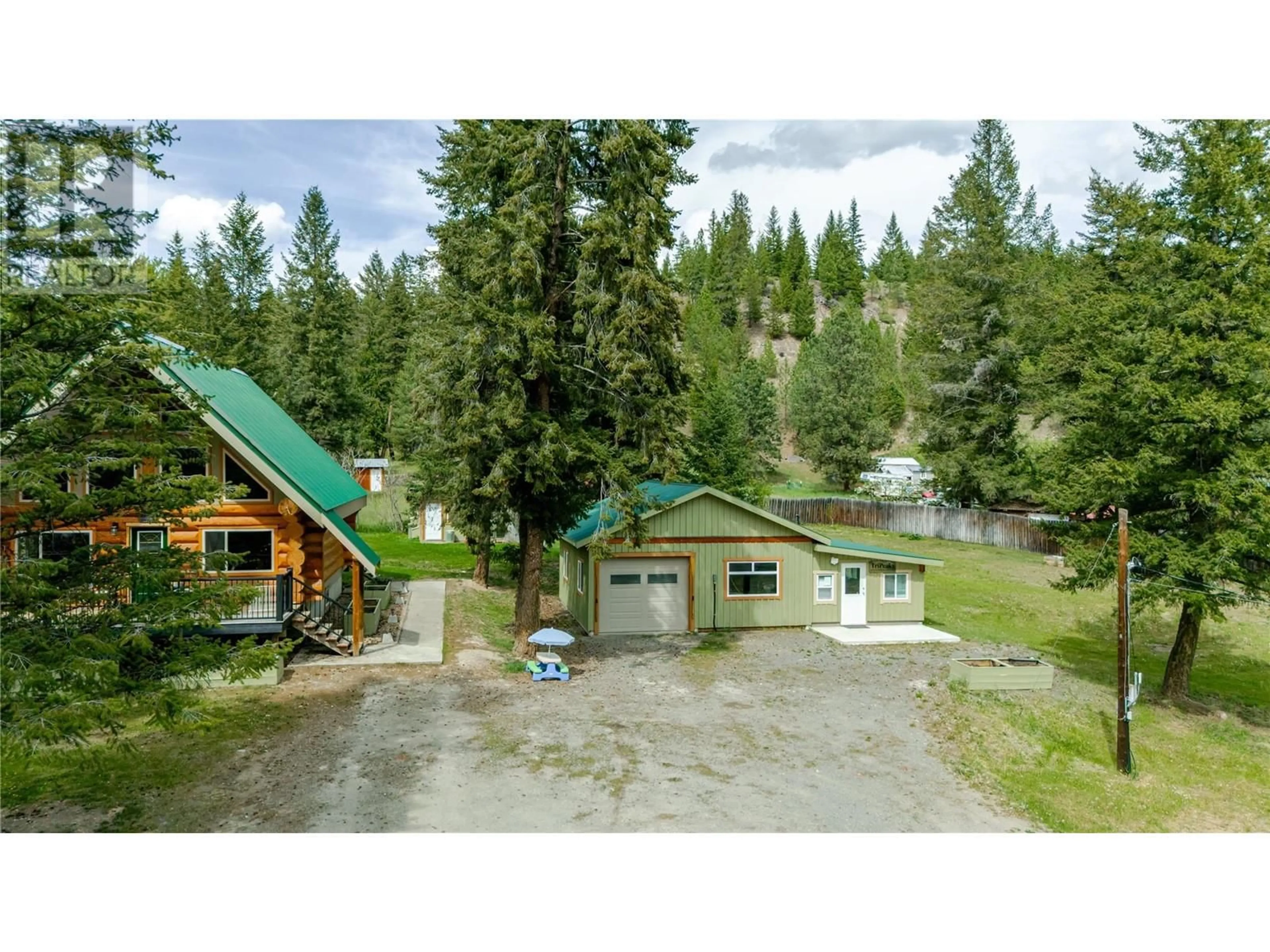A pic from outside/outdoor area/front of a property/back of a property/a pic from drone, unknown for 753 LEONIE CREEK ROAD, Barriere British Columbia V0E1E0