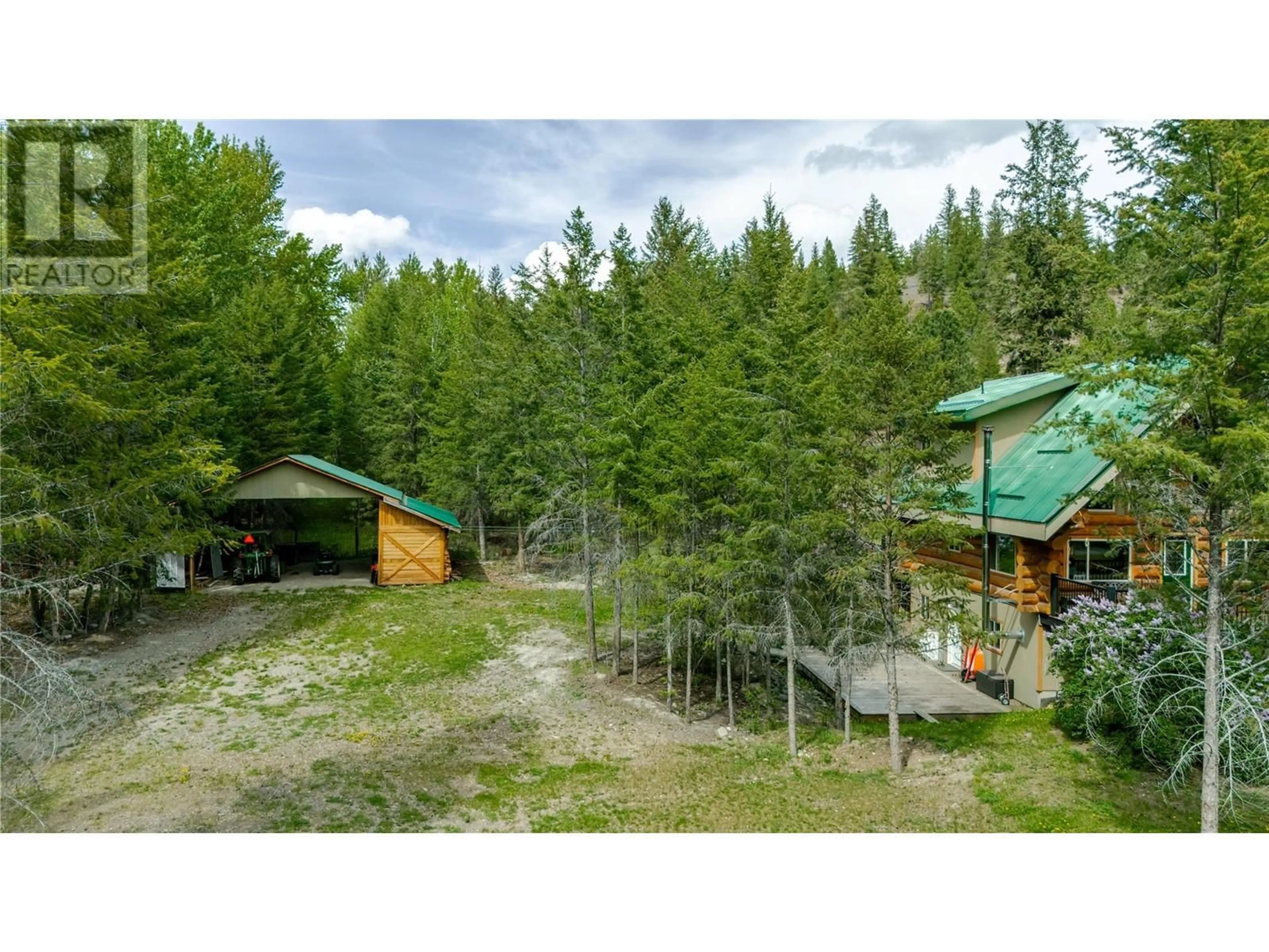 A pic from outside/outdoor area/front of a property/back of a property/a pic from drone, forest/trees view for 753 LEONIE CREEK ROAD, Barriere British Columbia V0E1E0