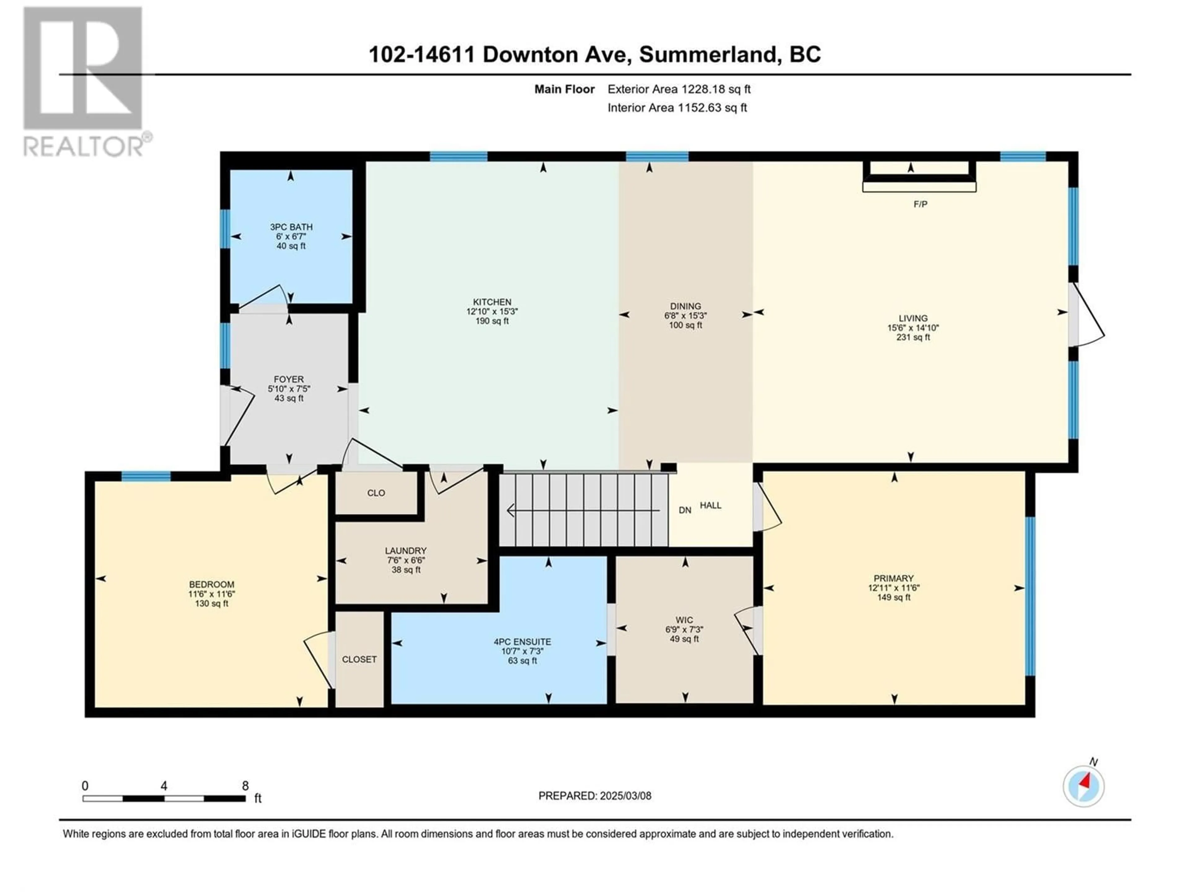 Floor plan for 102 - 14611 DOWNTON AVENUE, Summerland British Columbia V0H1Z1