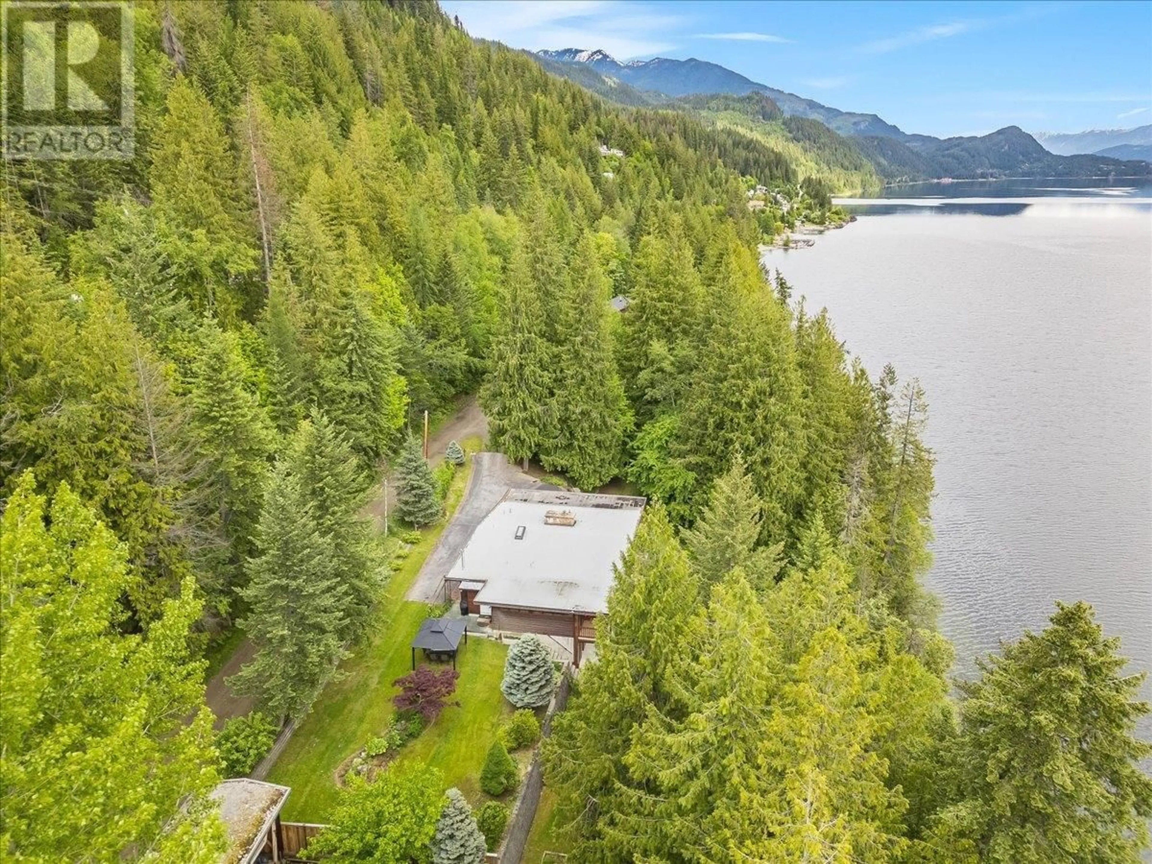 A pic from outside/outdoor area/front of a property/back of a property/a pic from drone, water/lake/river/ocean view for 3450 DAVIDSON ROAD, Ainsworth British Columbia V0G1A0