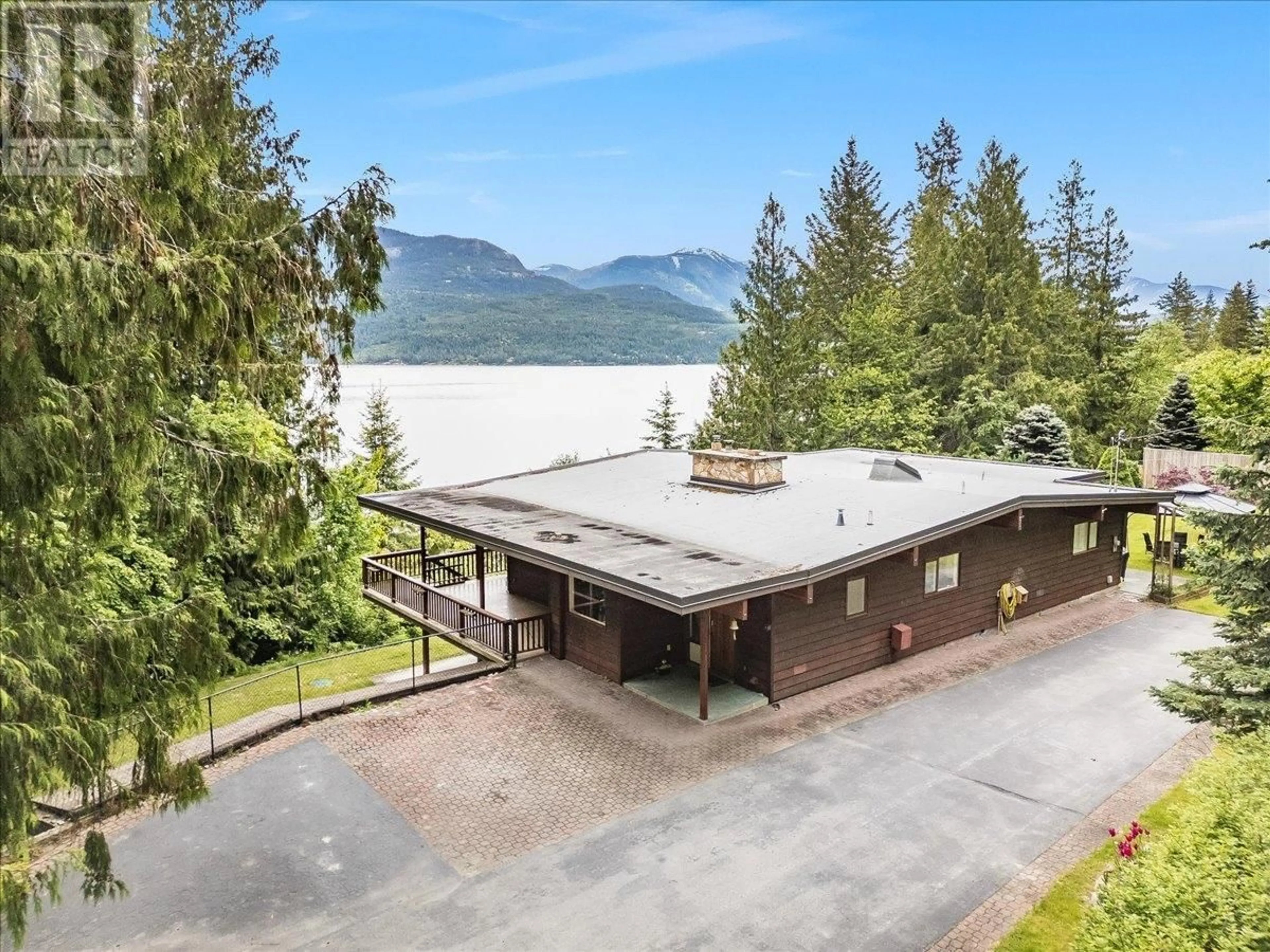 A pic from outside/outdoor area/front of a property/back of a property/a pic from drone, water/lake/river/ocean view for 3450 DAVIDSON ROAD, Ainsworth British Columbia V0G1A0