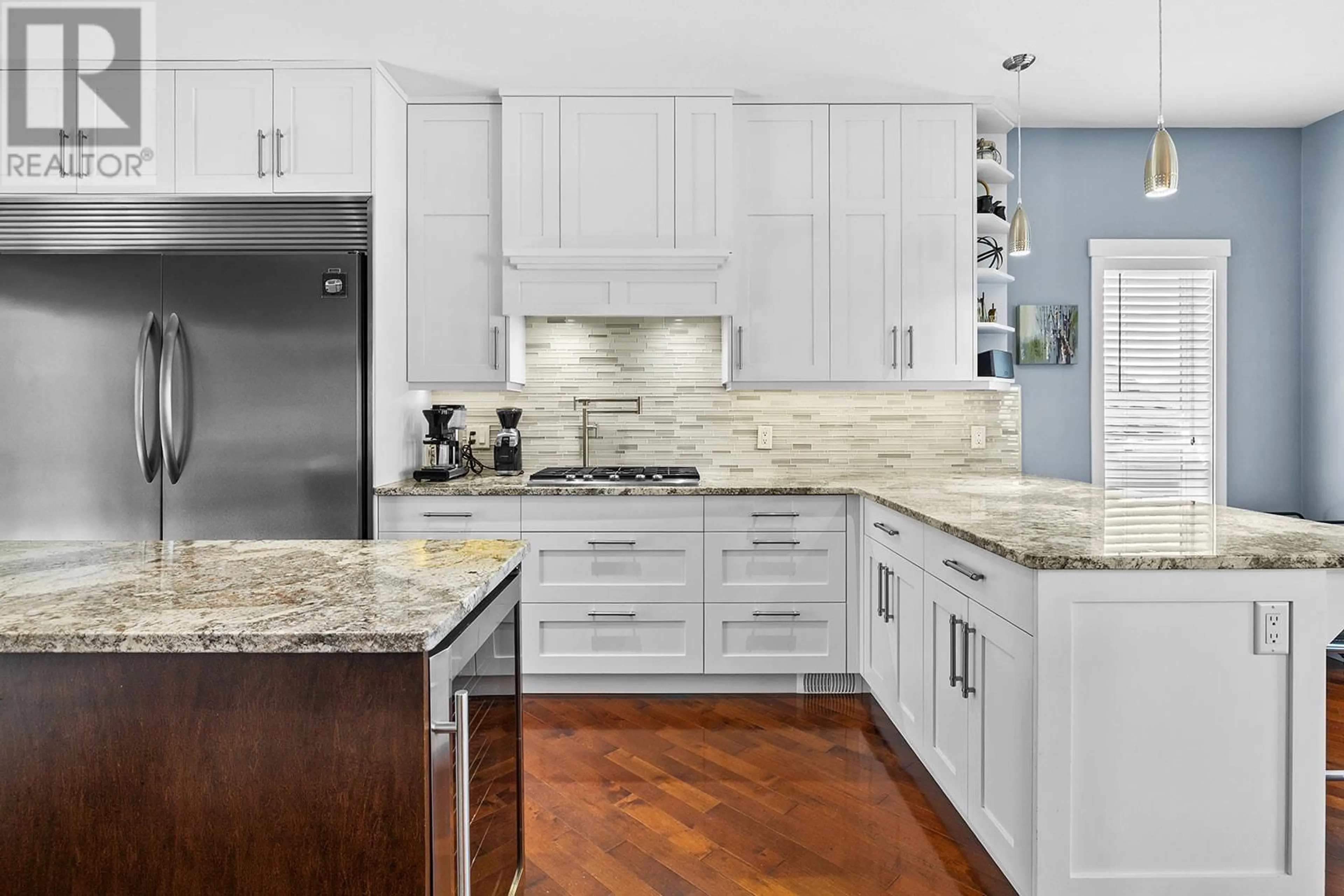 Contemporary kitchen, ceramic/tile floor for 619 LEFEVERE AVENUE, Kelowna British Columbia V1W5G7