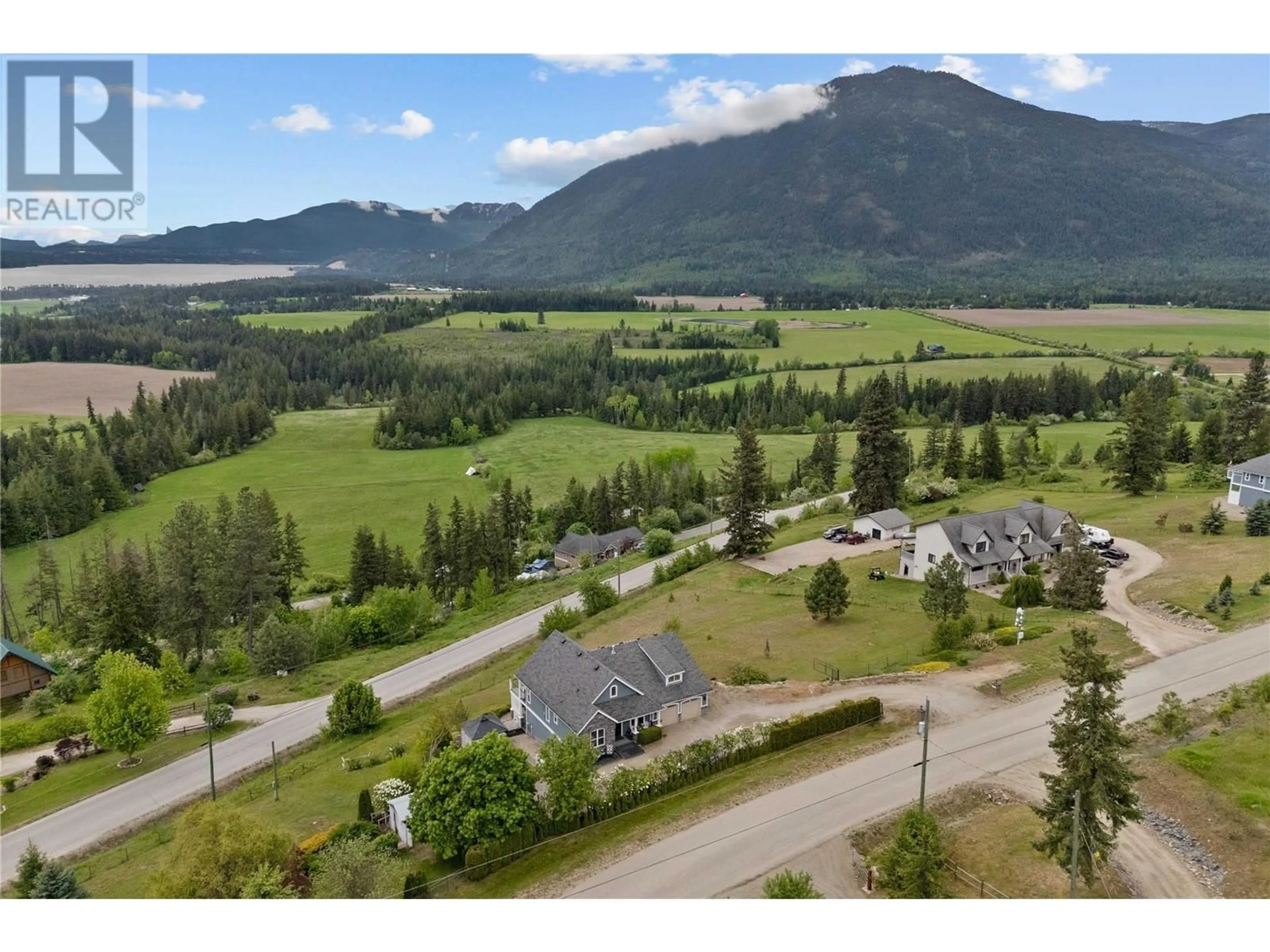 A pic from outside/outdoor area/front of a property/back of a property/a pic from drone, mountain view for 2754 SUN RIDGE PLACE, Tappen British Columbia V0E2X0