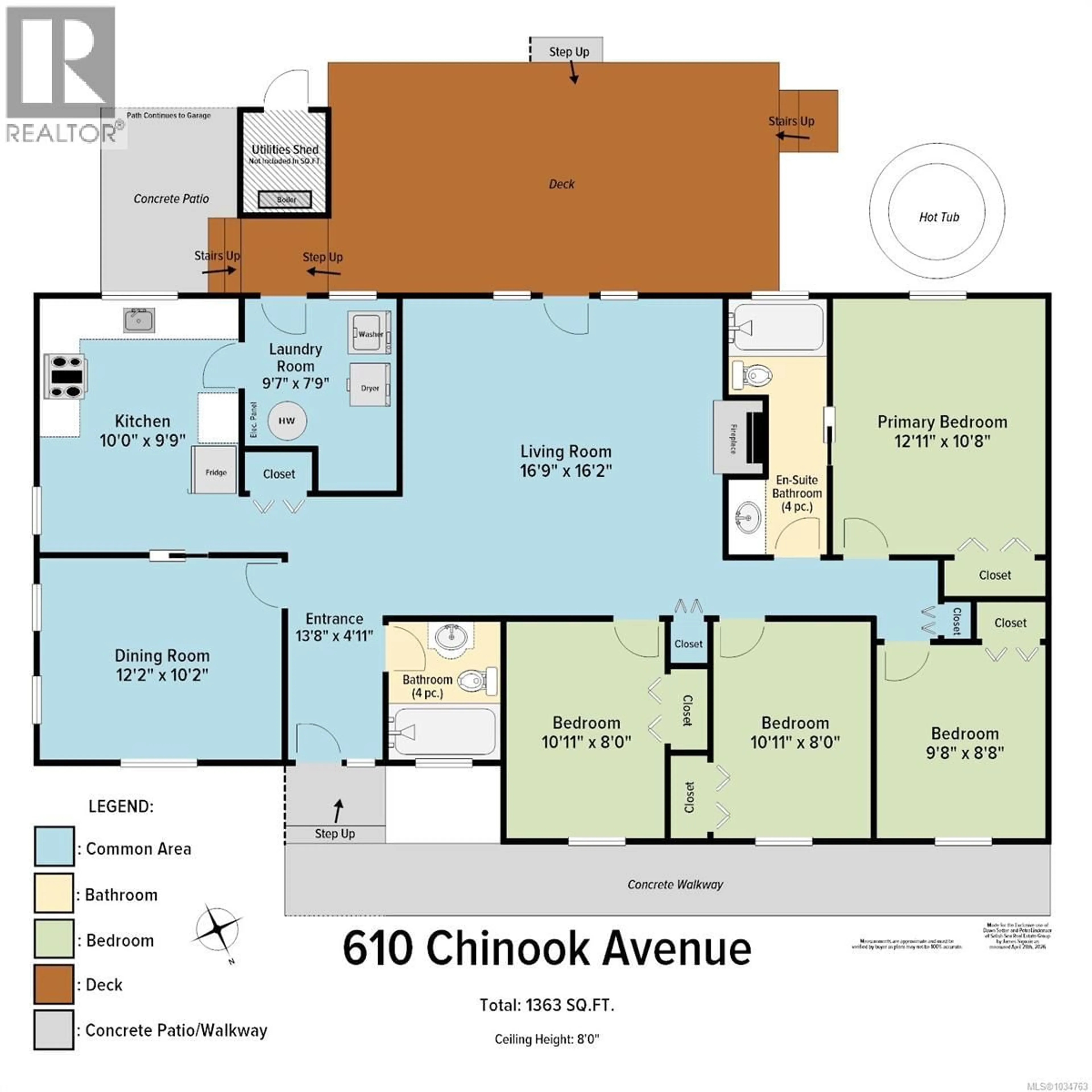 Floor plan for 610 CHINOOK AVENUE, Parksville British Columbia V9P1A5