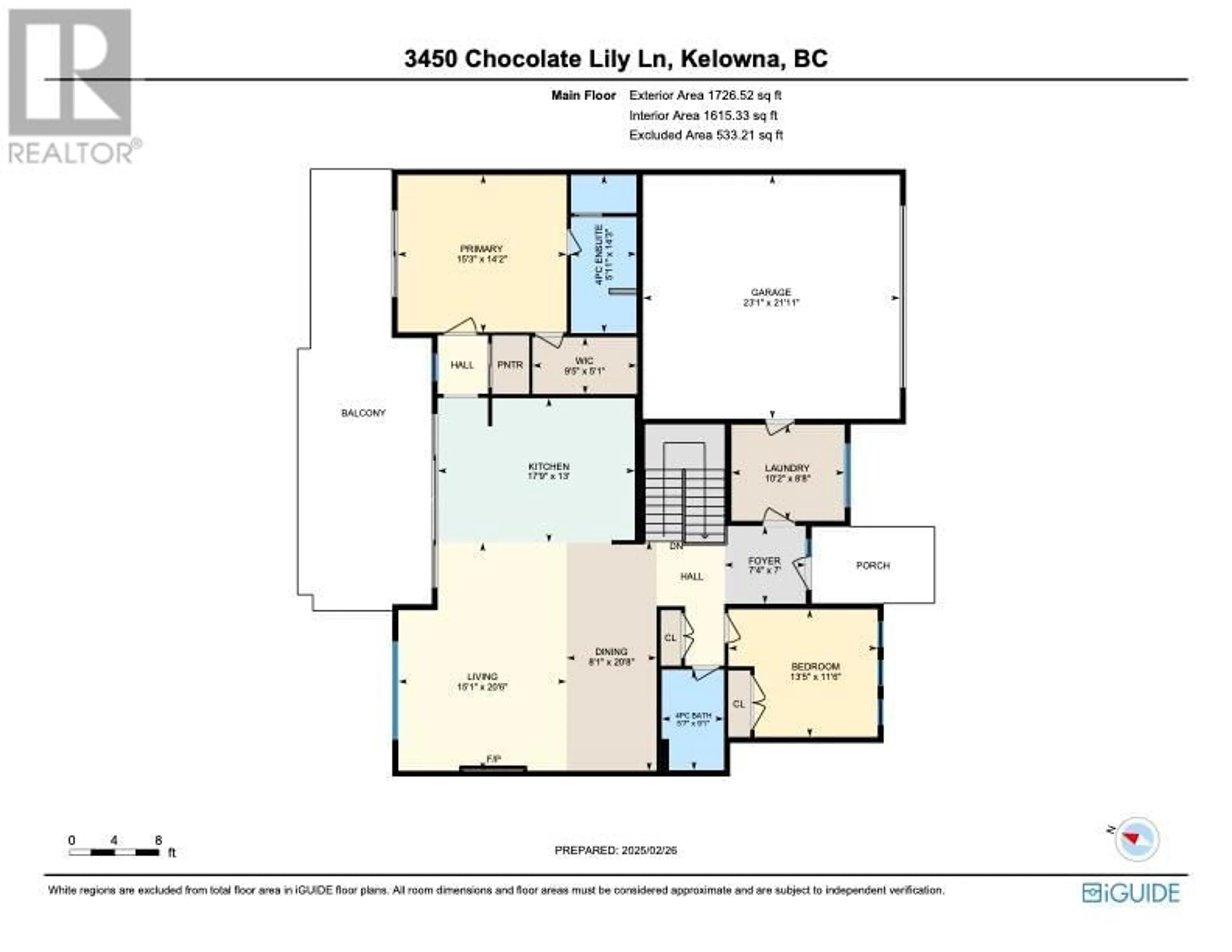 Floor plan for 3450 CHOCOLATE LILY LANE, Kelowna British Columbia V1V3G2