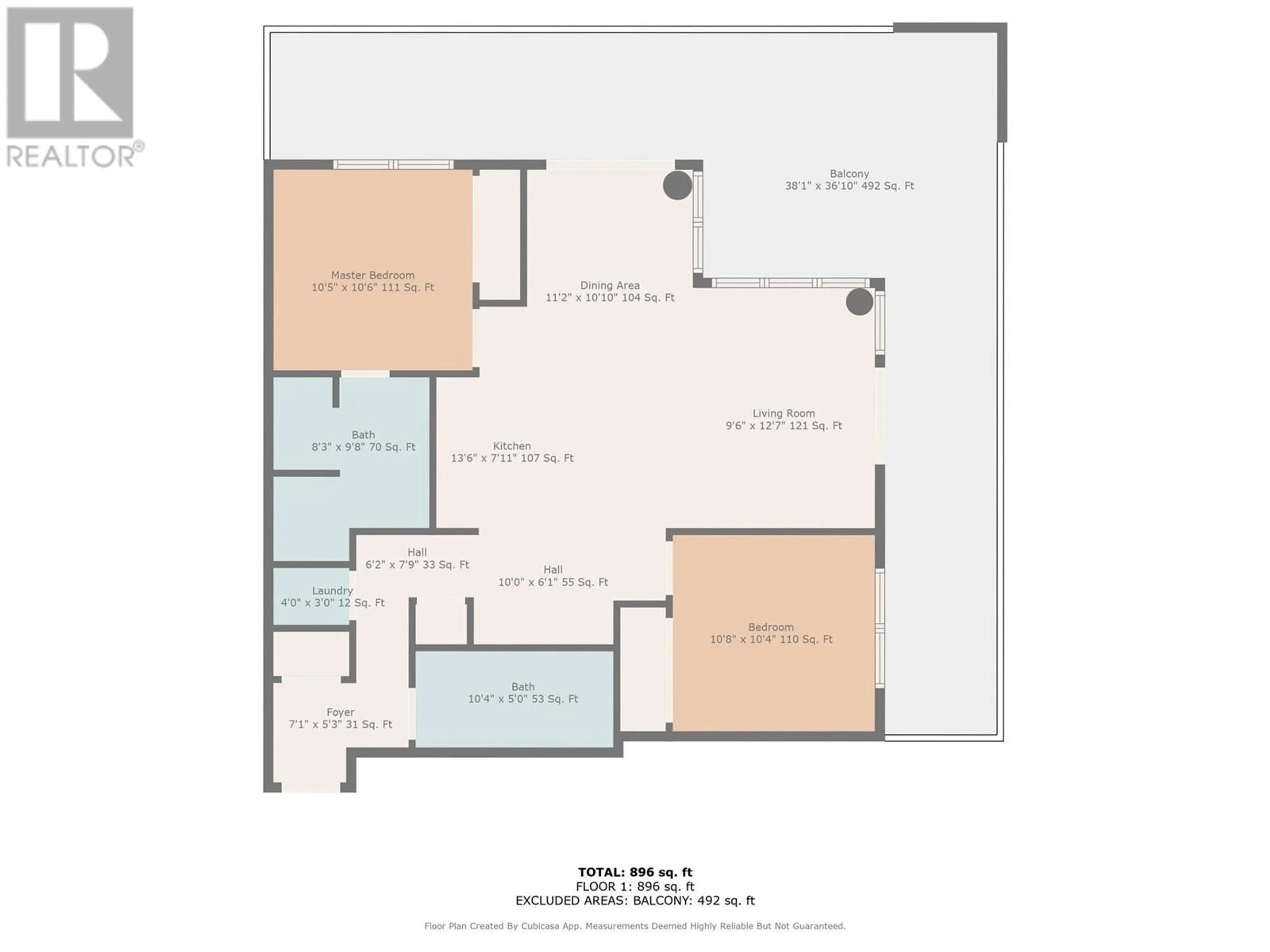Floor plan for 509 - 3409 LAKESHORE ROAD, Kelowna British Columbia V1W3S9