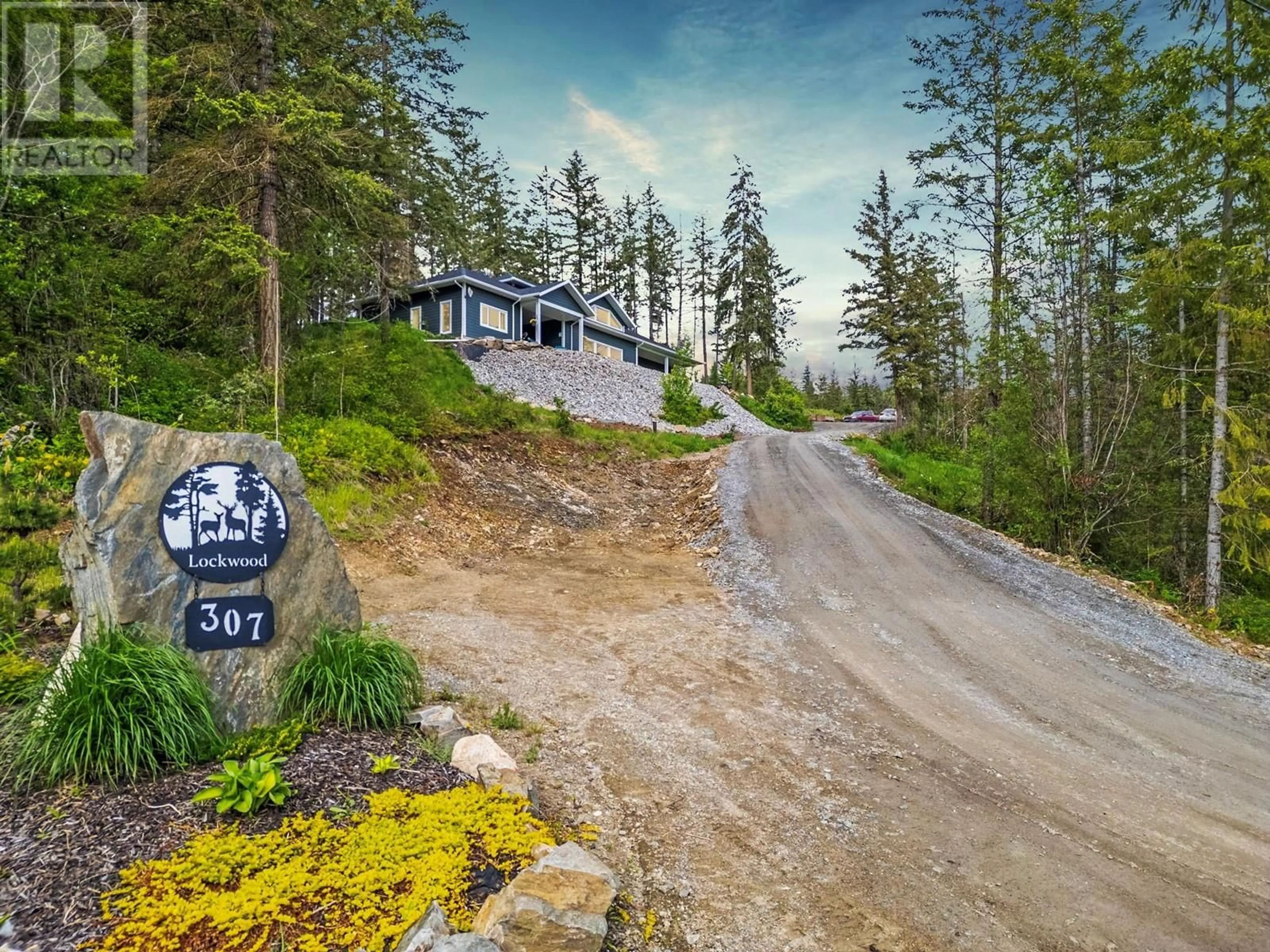 A pic from outside/outdoor area/front of a property/back of a property/a pic from drone, mountain view for 307 OXBOW PLACE, Enderby British Columbia V4Y4G2