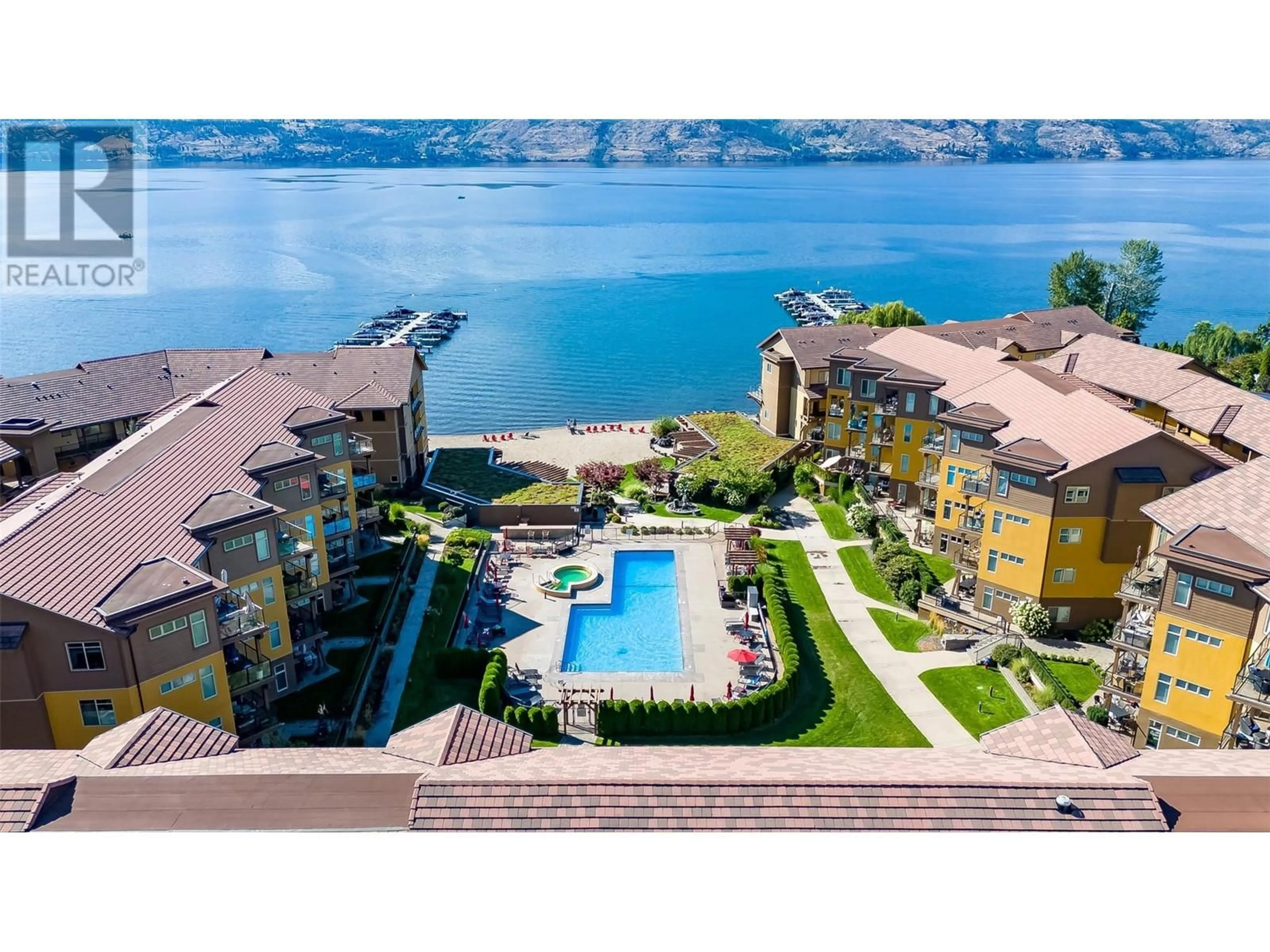 A pic from outside/outdoor area/front of a property/back of a property/a pic from drone, water/lake/river/ocean view for 2102 - 4042 PRITCHARD DRIVE, West Kelowna British Columbia V4T3E4