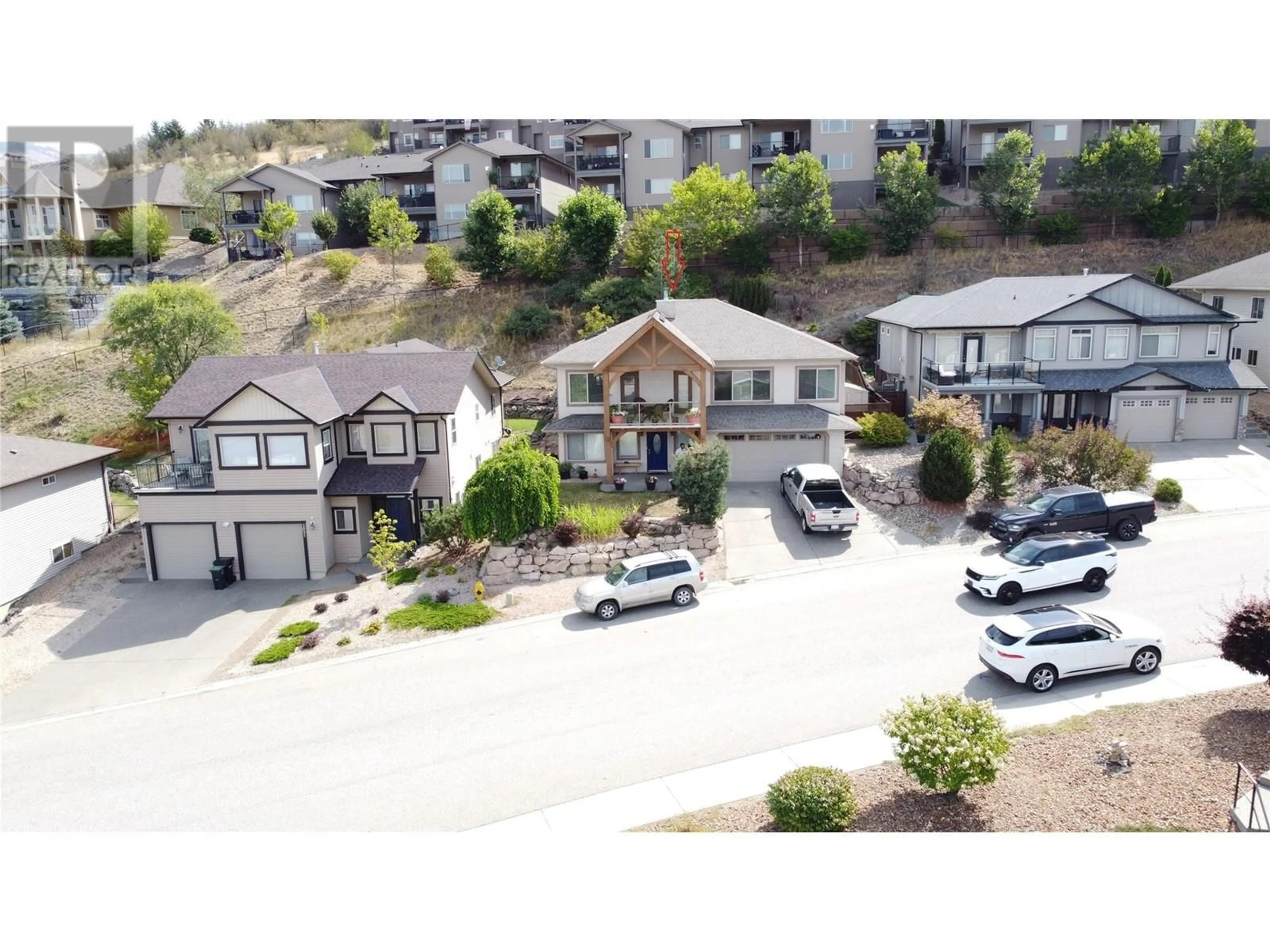 A pic from outside/outdoor area/front of a property/back of a property/a pic from drone, mountain view for 1047 MT IDA DRIVE, Vernon British Columbia V1B4A7