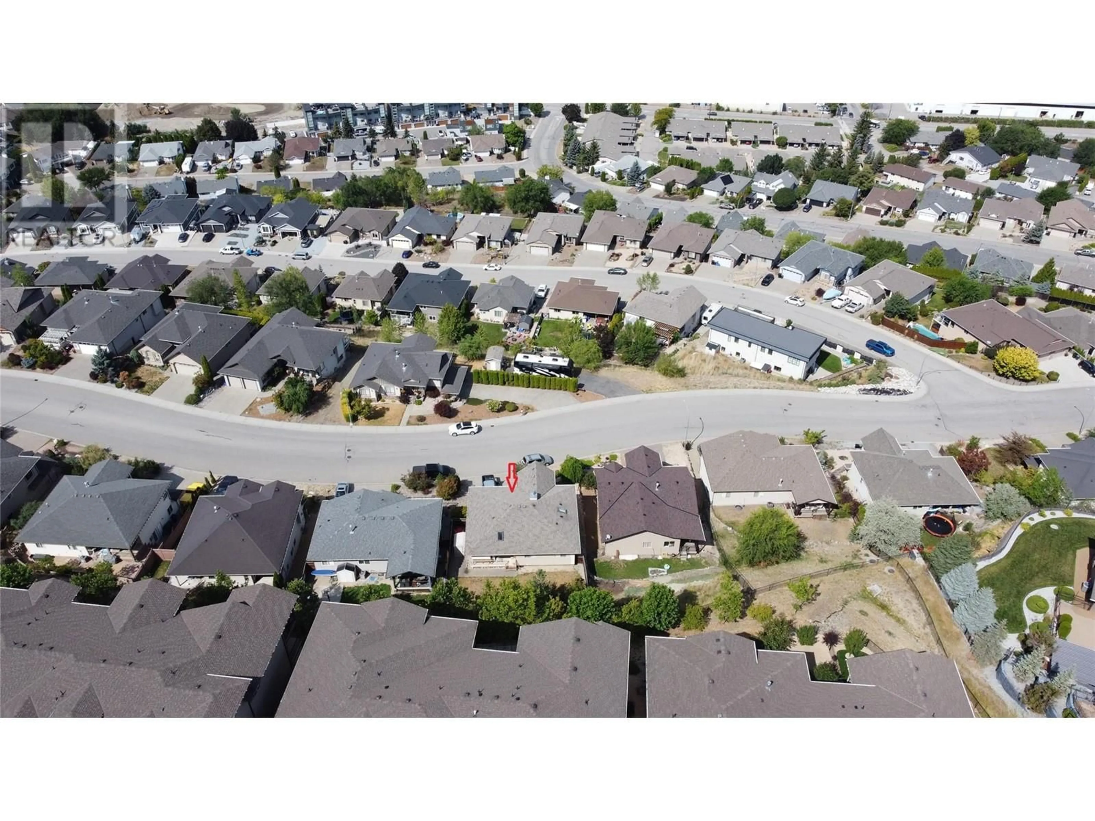 A pic from outside/outdoor area/front of a property/back of a property/a pic from drone, street for 1047 MT IDA DRIVE, Vernon British Columbia V1B4A7