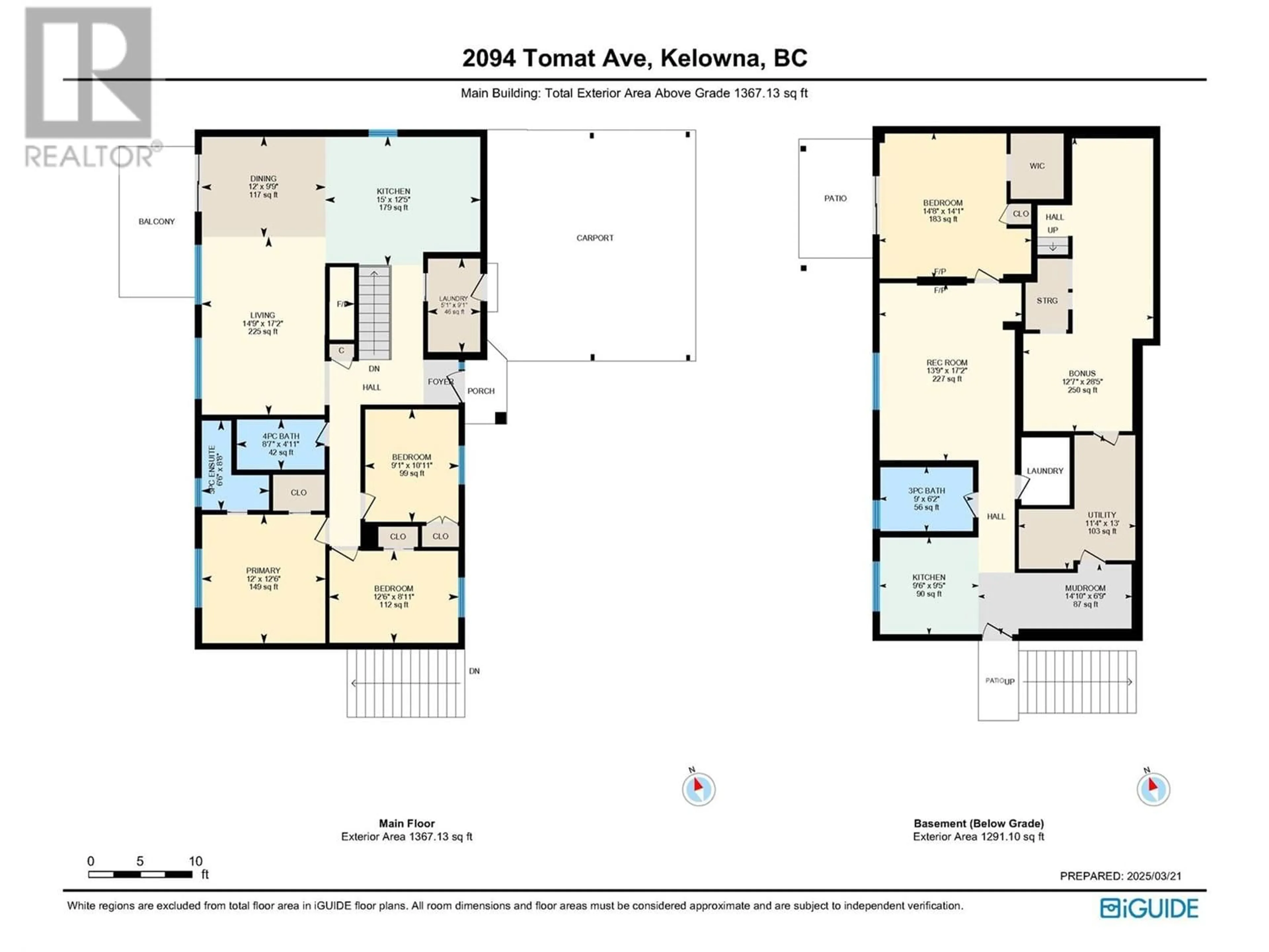 Floor plan for 2094 TOMAT AVENUE, Kelowna British Columbia V1Z3J2
