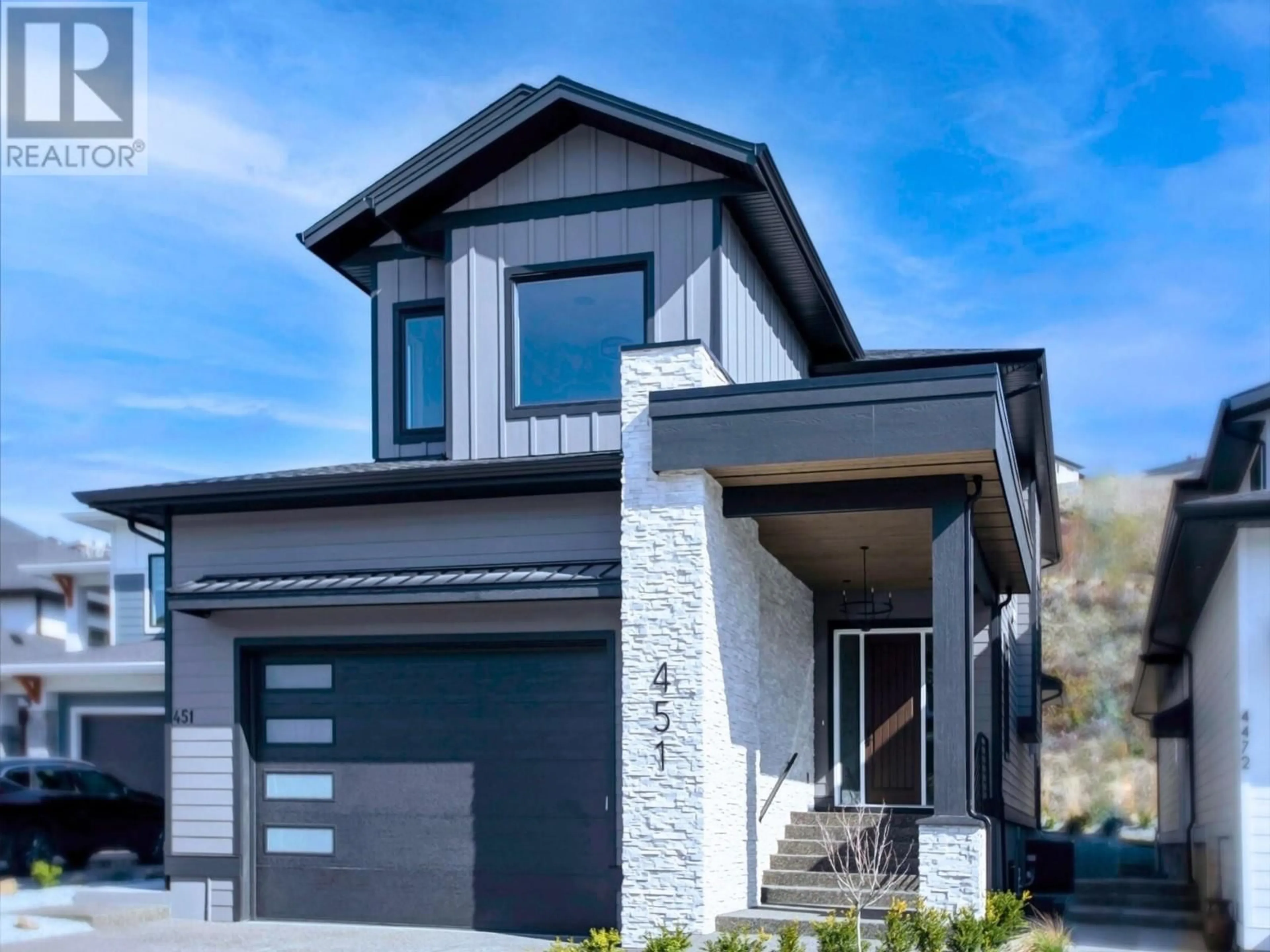Home with vinyl exterior material, street for 451 VISION COURT, Kelowna British Columbia V1W0C4