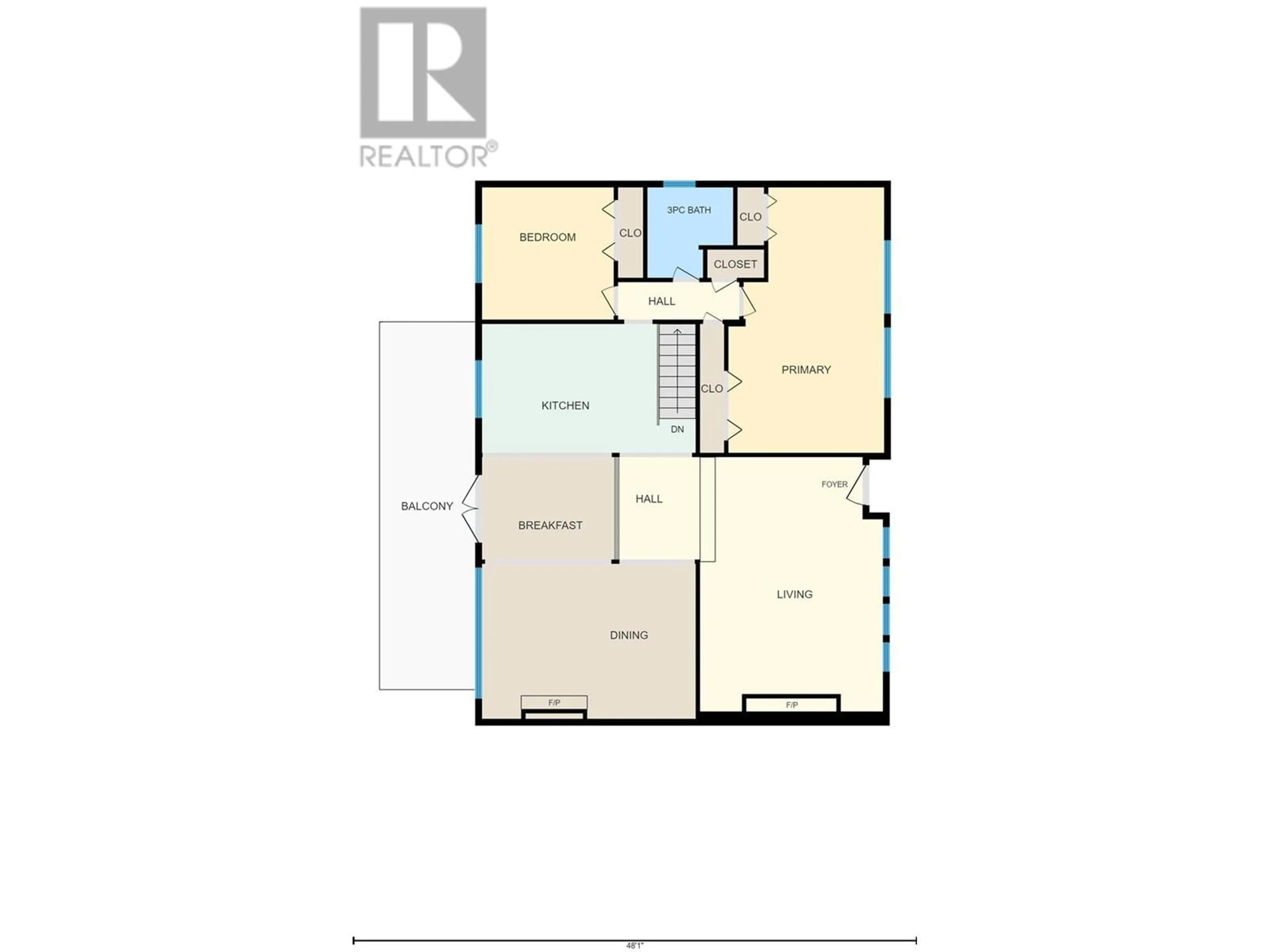 Floor plan for 1434 GADDES AVENUE, Kelowna British Columbia V1Y3P7