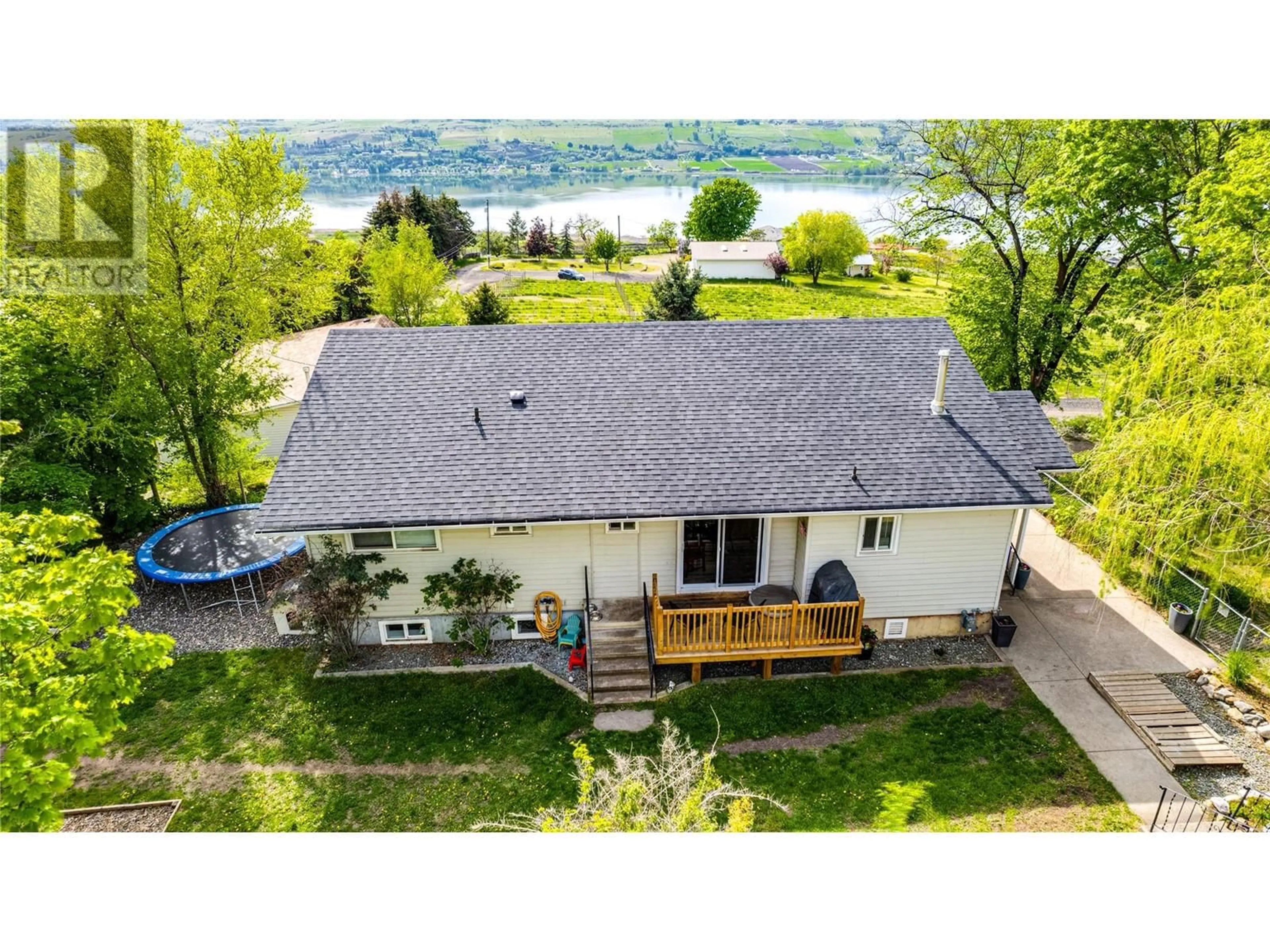 A pic from outside/outdoor area/front of a property/back of a property/a pic from drone, water/lake/river/ocean view for 7268 L & A ROAD, Vernon British Columbia V1B3S8