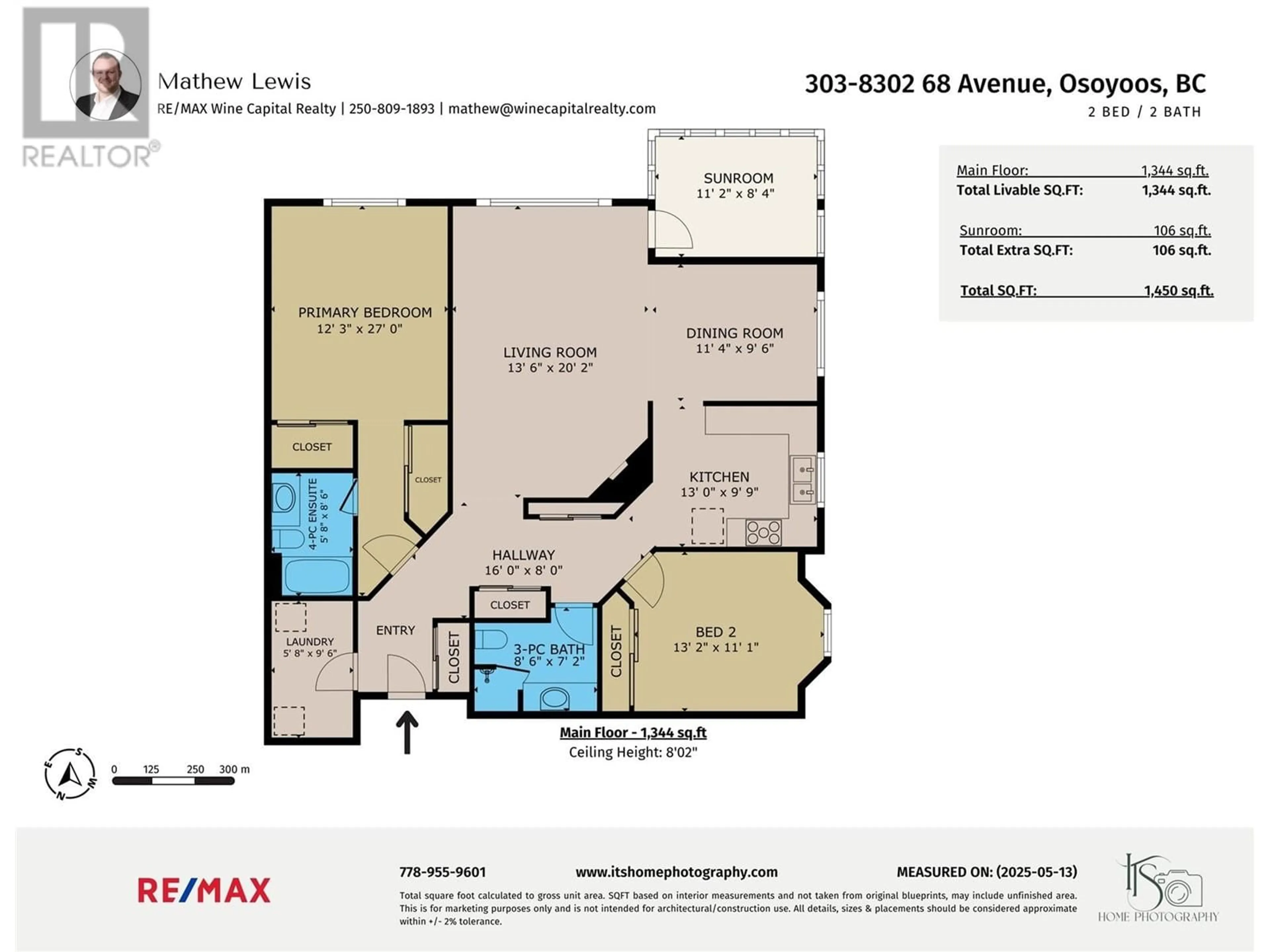 Floor plan for 303 - 8302 68TH AVENUE, Osoyoos British Columbia V0H1V6