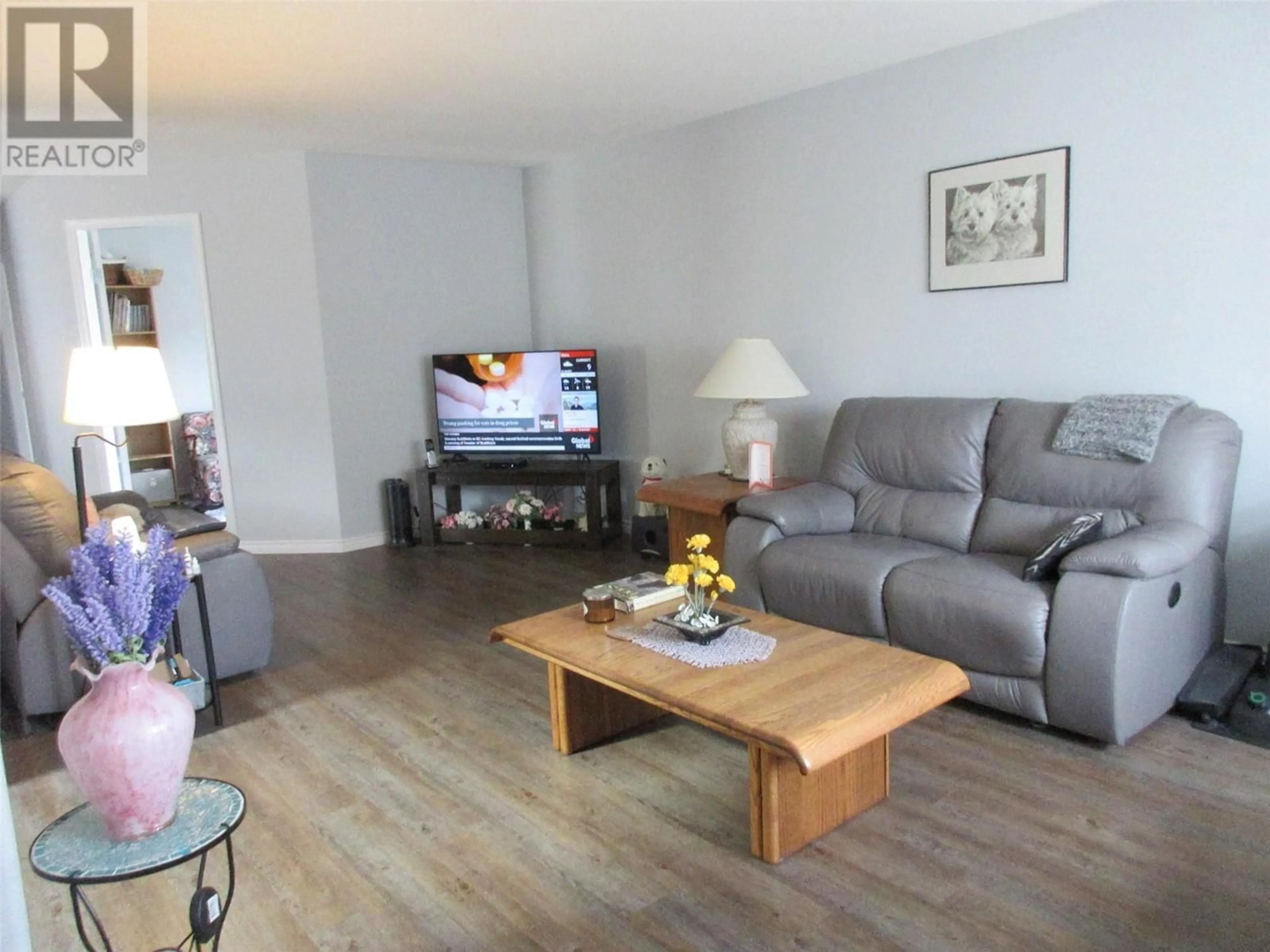 Living room with furniture, wood/laminate floor for 348 TURNER AVENUE, Merritt British Columbia V0K1Y0