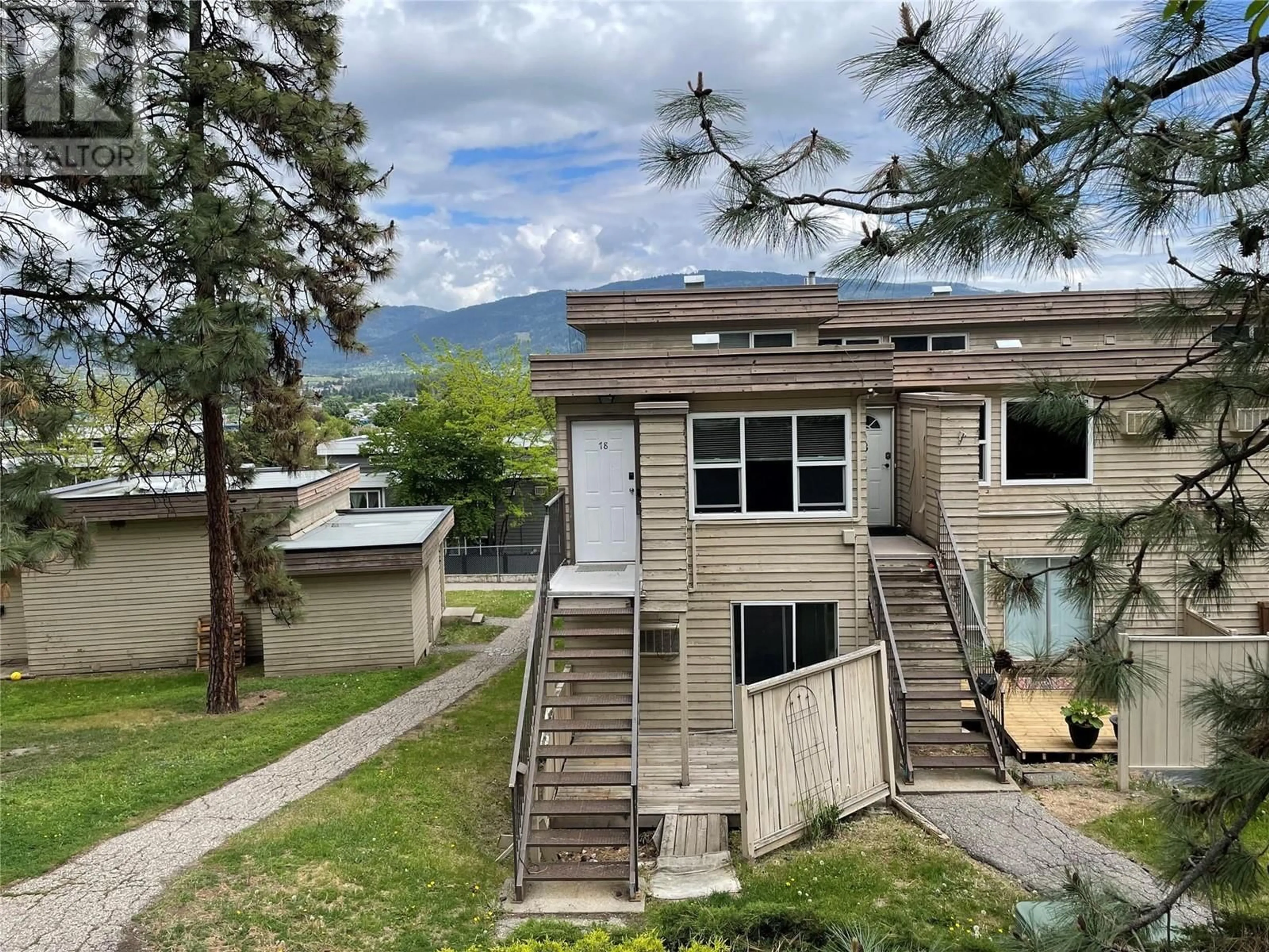 A pic from outside/outdoor area/front of a property/back of a property/a pic from drone, mountain view for 78 - 3800 40 AVENUE, Vernon British Columbia V1T6S3