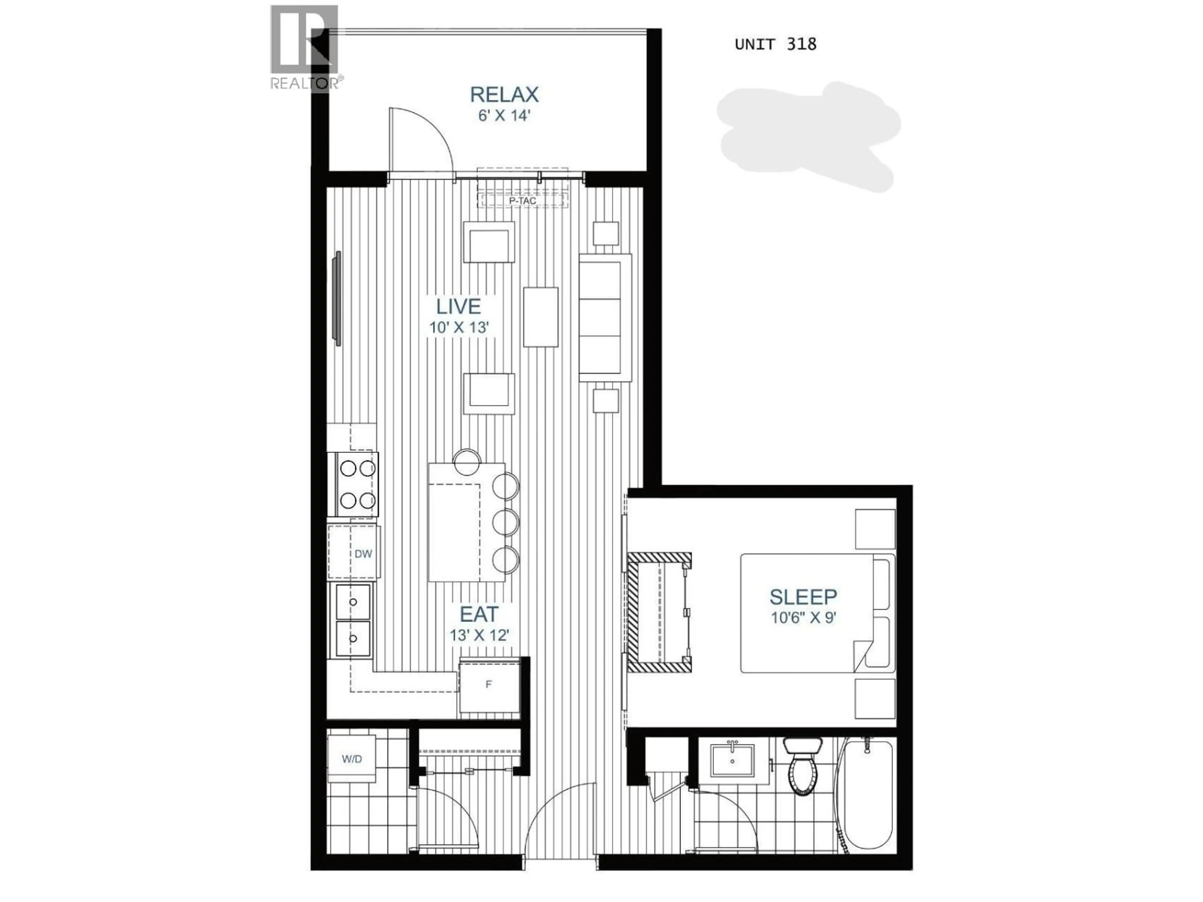 Floor plan for 318 - 2345 BUTT ROAD, West Kelowna British Columbia V4T1N6