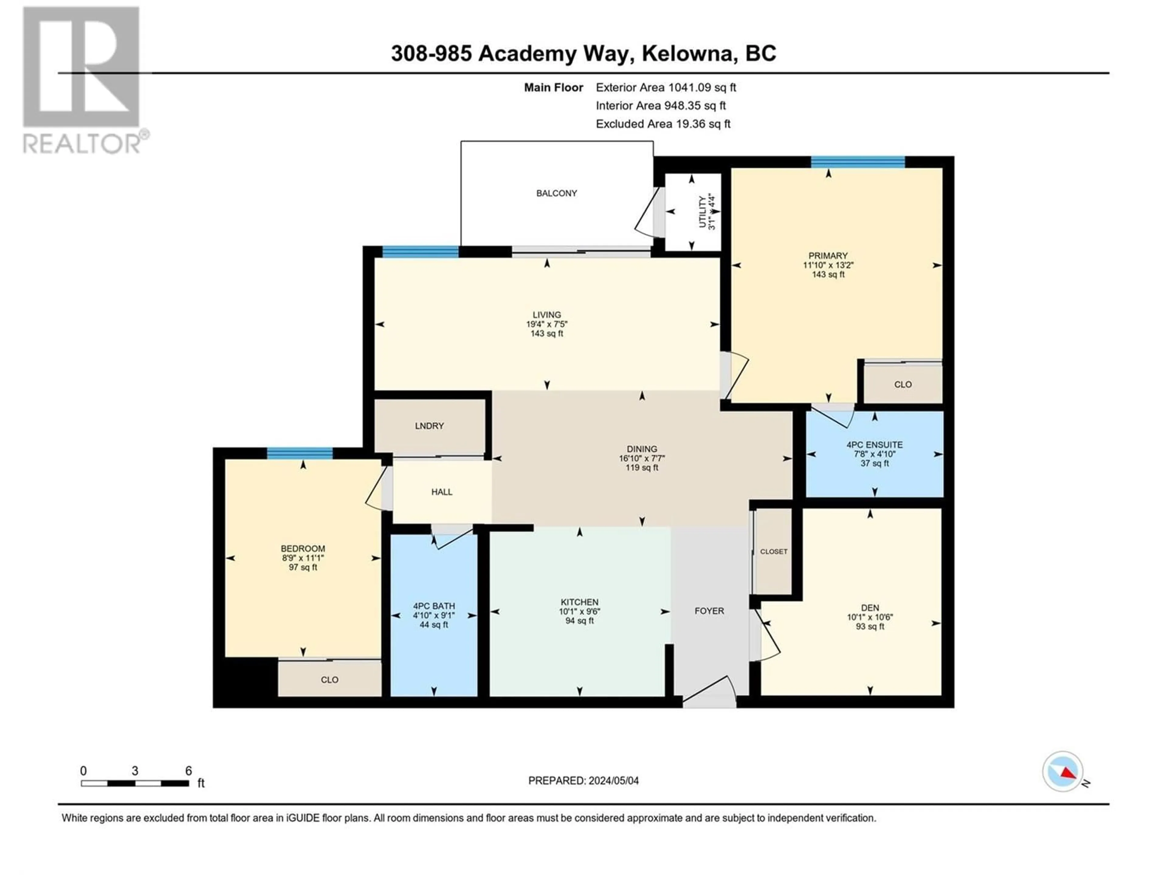 Floor plan for 308 - 985 ACADEMY WAY, Kelowna British Columbia V1V3C8