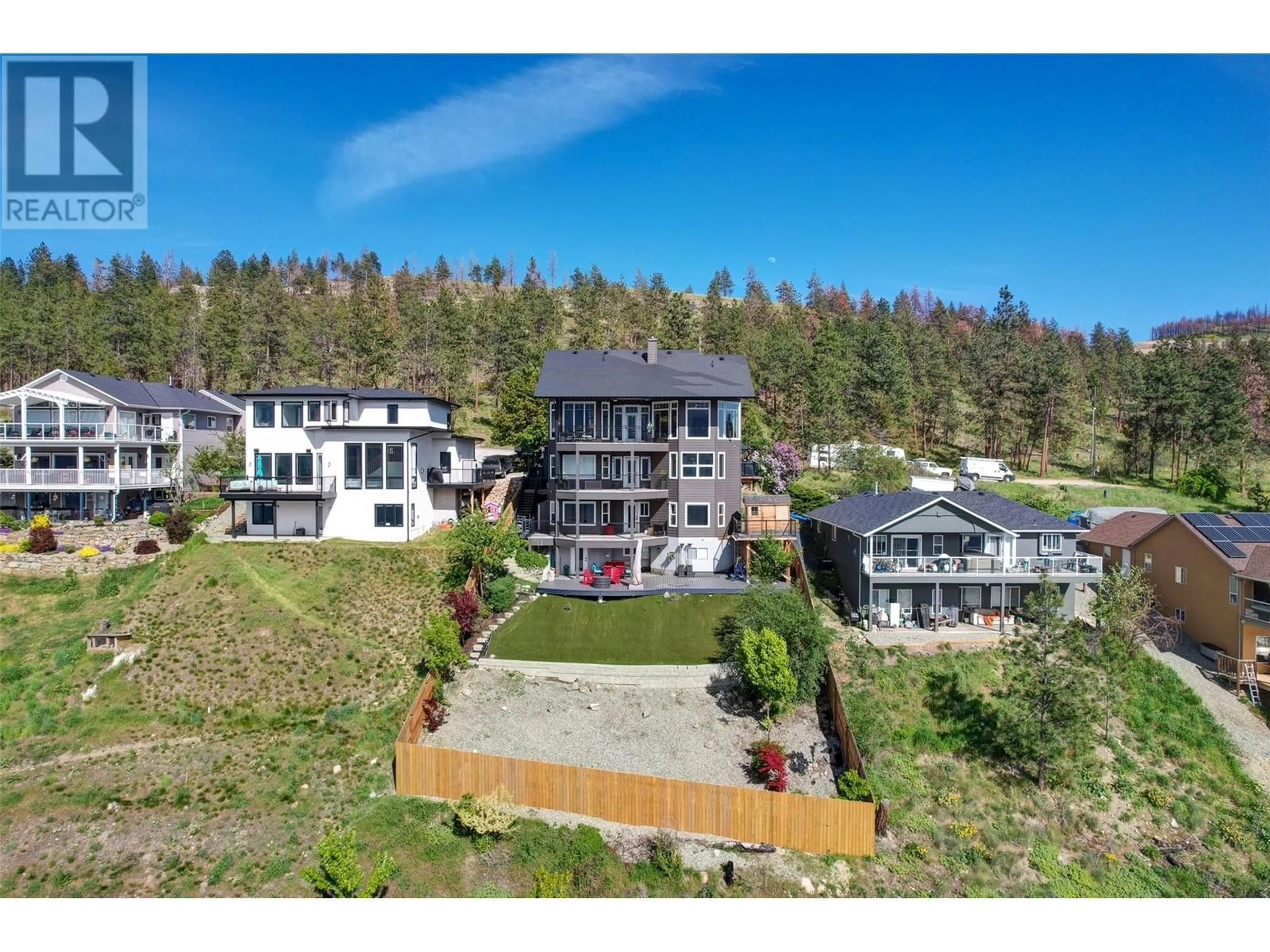 A pic from outside/outdoor area/front of a property/back of a property/a pic from drone, mountain view for 10340 NIGHTHAWK ROAD, Lake Country British Columbia V4V2K7