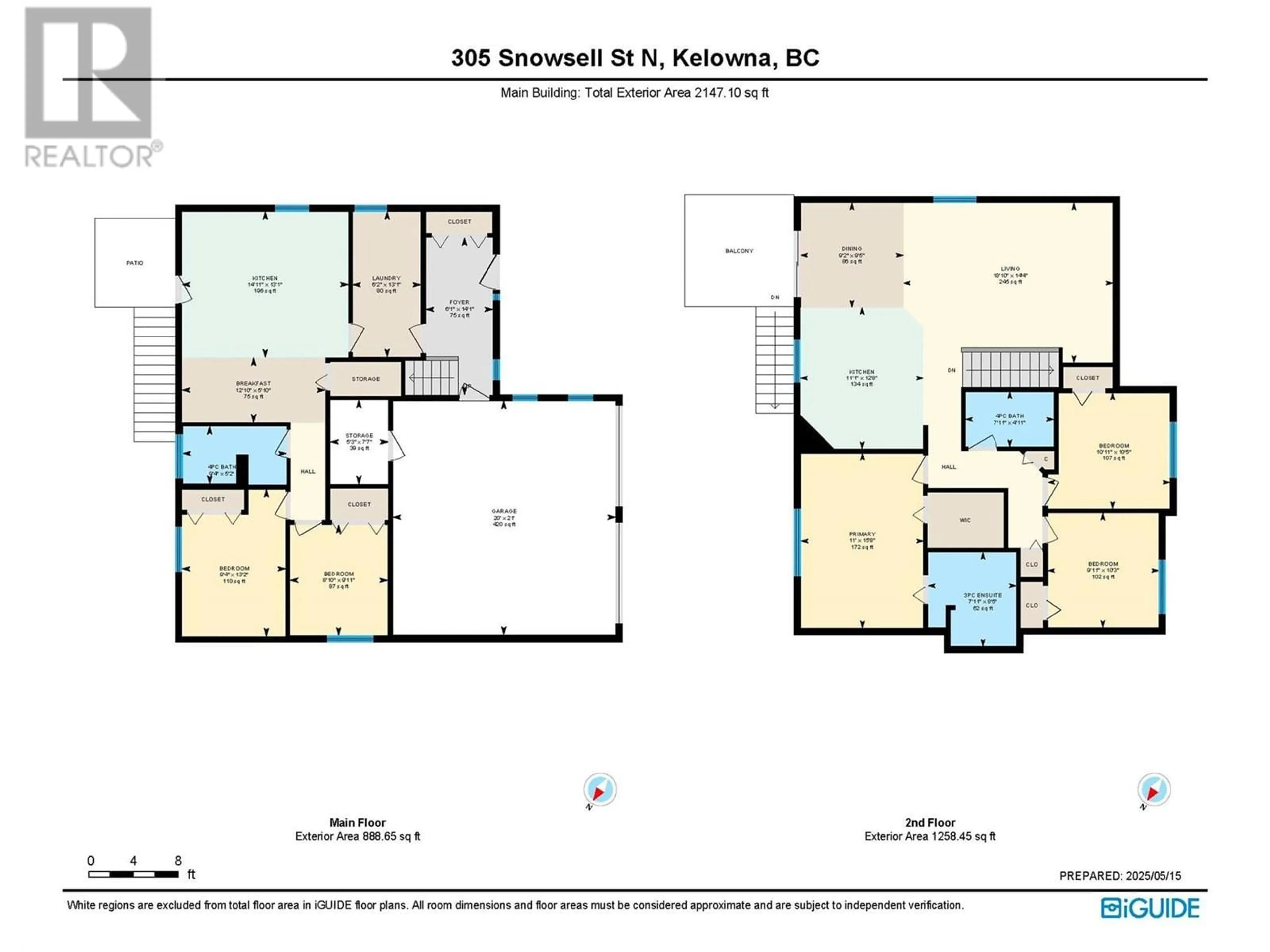 Floor plan for 305 SNOWSELL STREET NORTH, Kelowna British Columbia V1V2C7