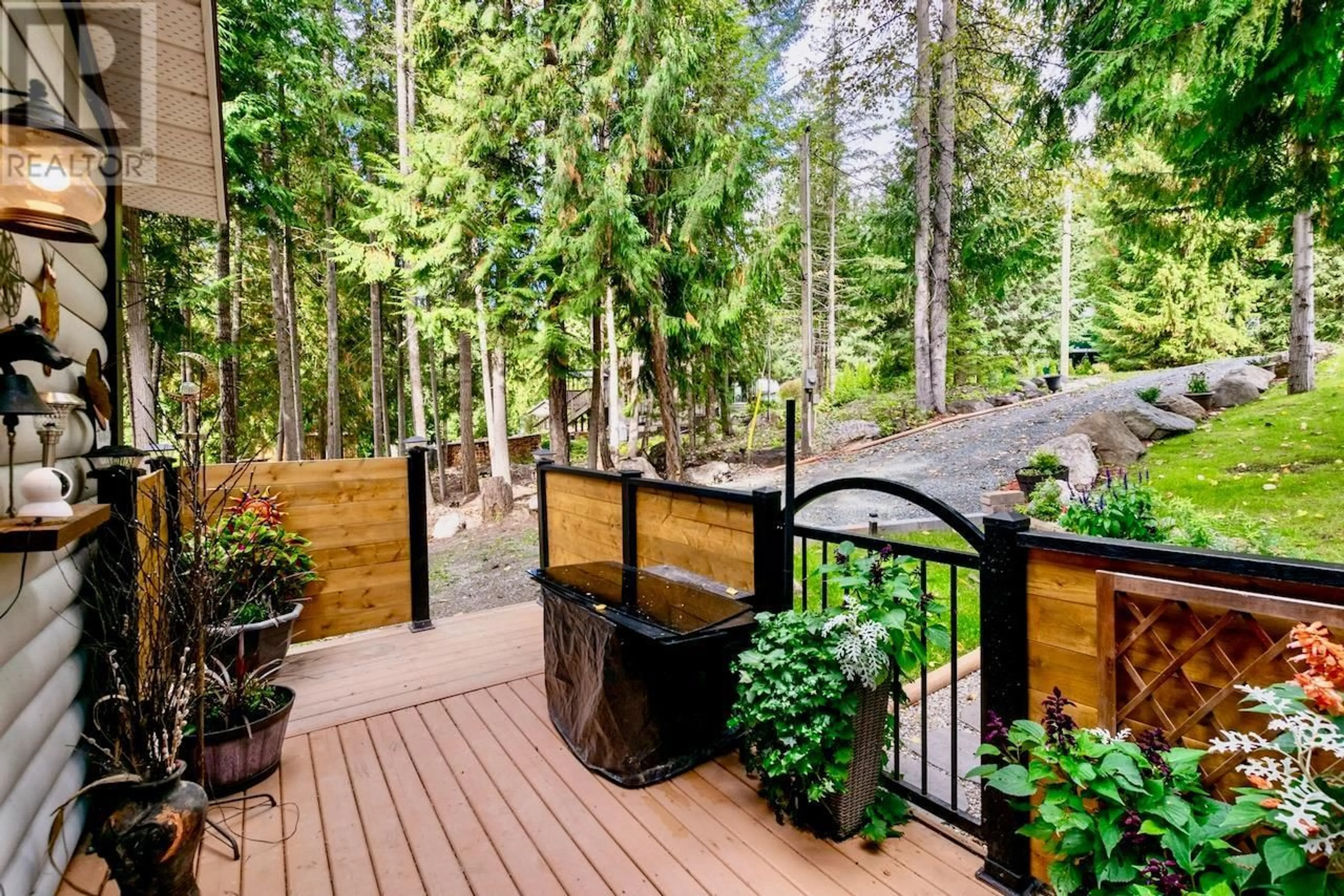 Patio, forest/trees view for 7281 BIRCH CLOSE, Anglemont British Columbia V0E1M8