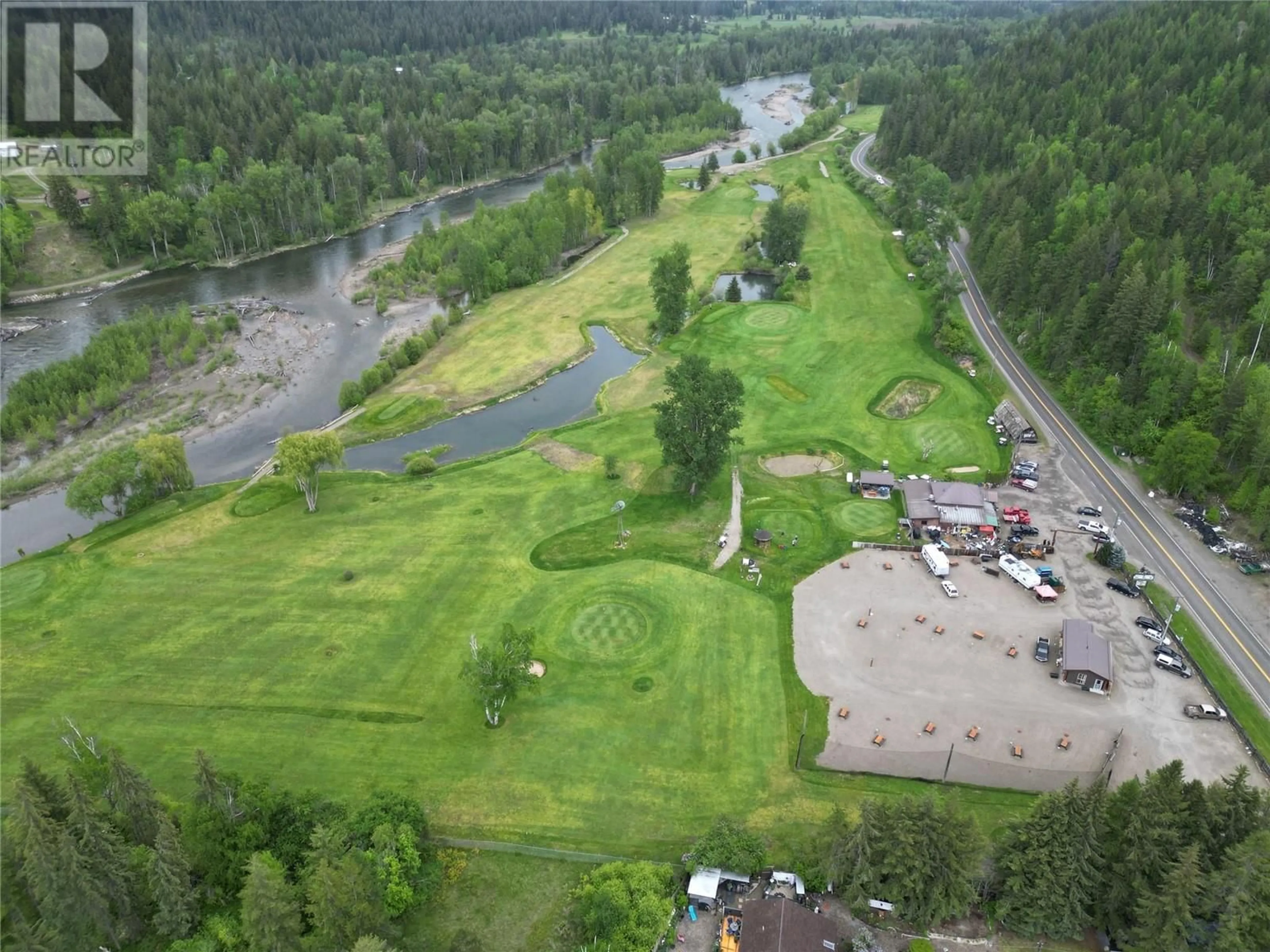 A pic from outside/outdoor area/front of a property/back of a property/a pic from drone, unknown for 1361 6 HIGHWAY, Cherryville British Columbia V0E2G1