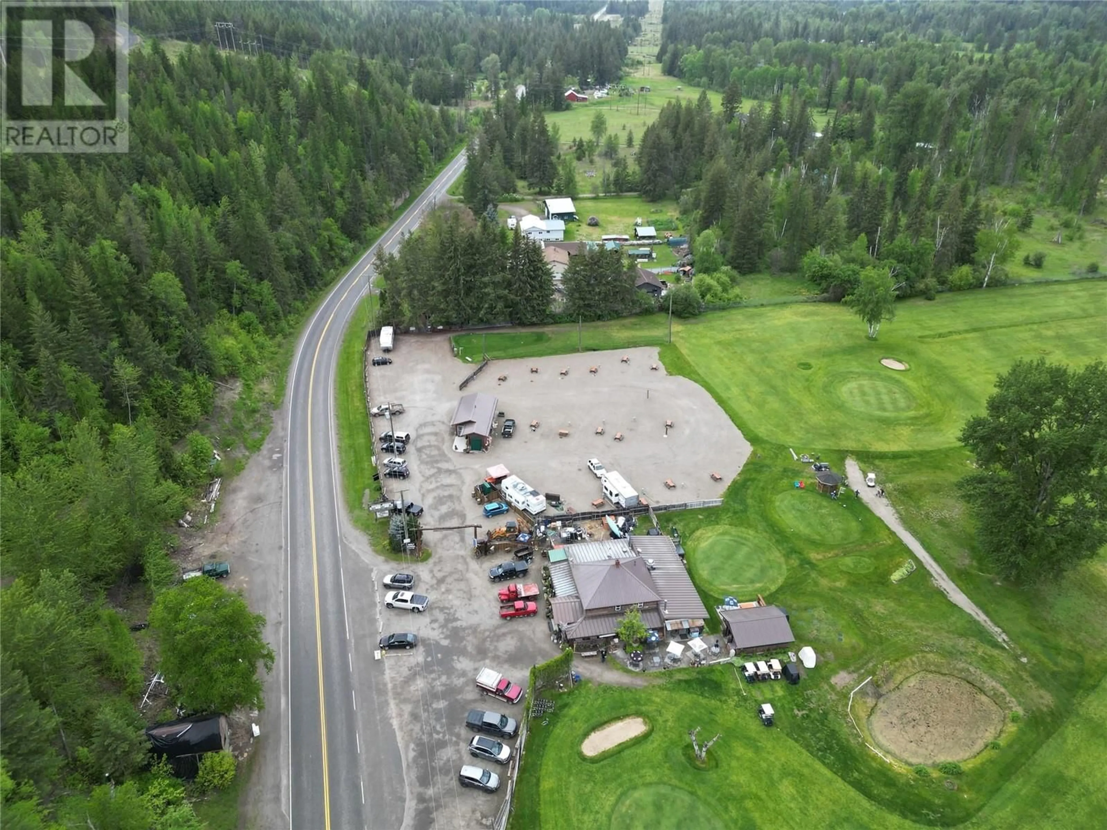 A pic from outside/outdoor area/front of a property/back of a property/a pic from drone, unknown for 1361 6 HIGHWAY, Cherryville British Columbia V0E2G1