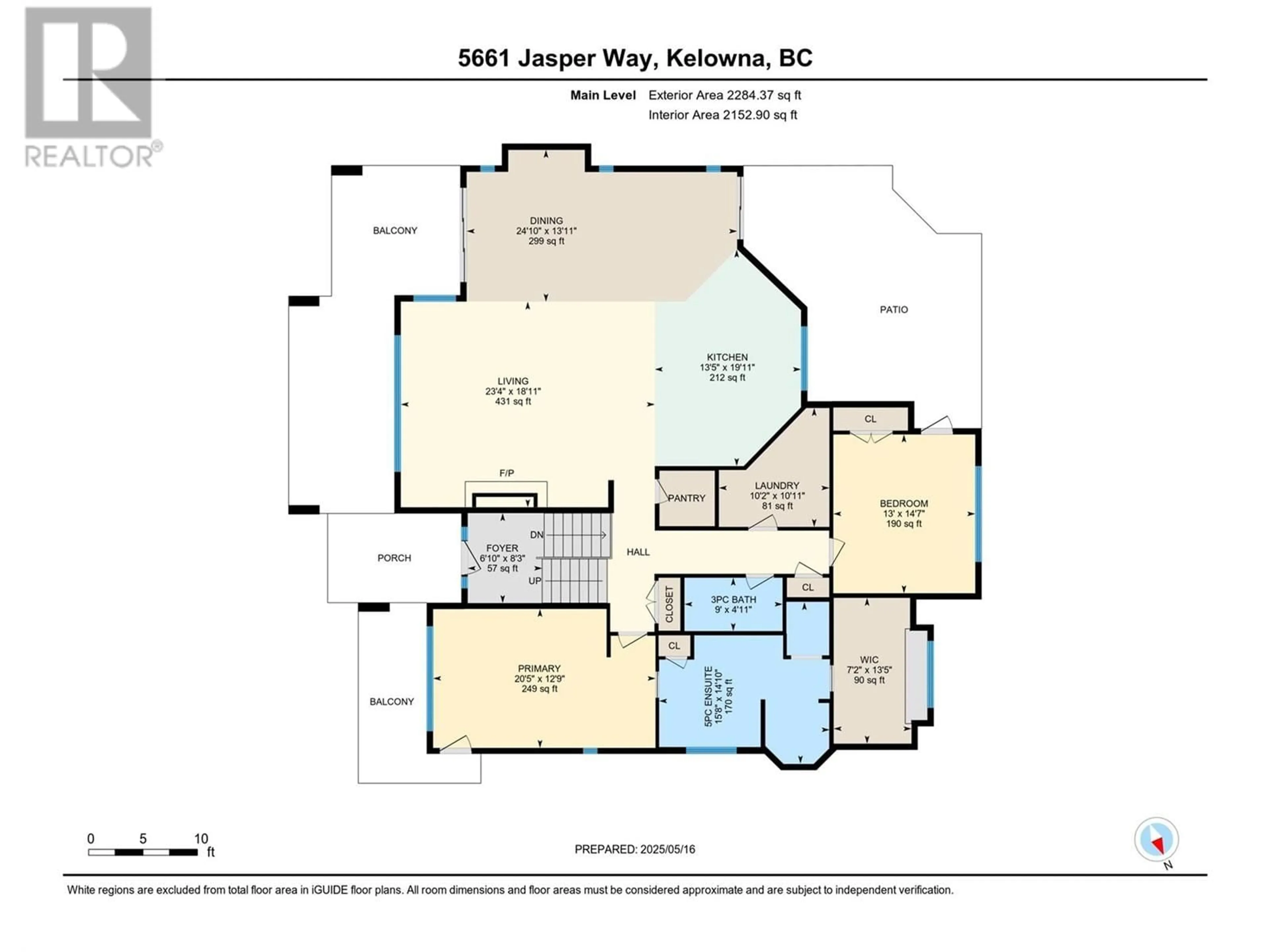 Floor plan for 5661 JASPER WAY, Kelowna British Columbia V1W5l7