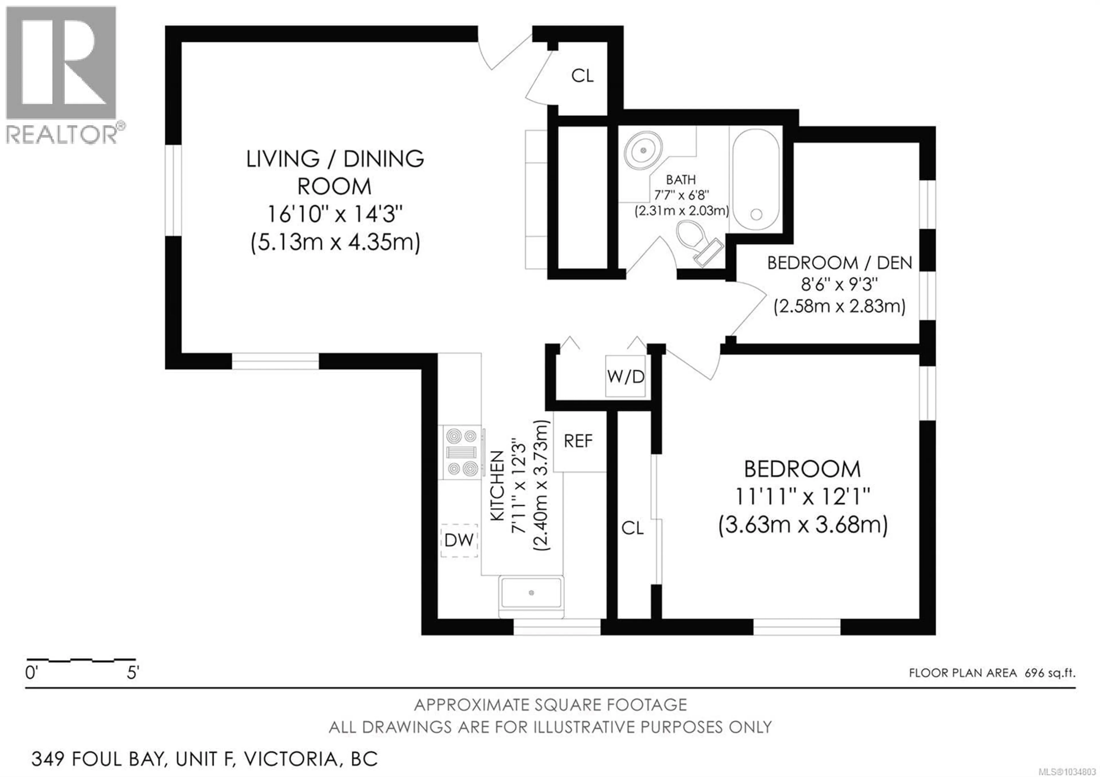 Floor plan for F - 349 FOUL BAY ROAD, Victoria British Columbia V8S4G6