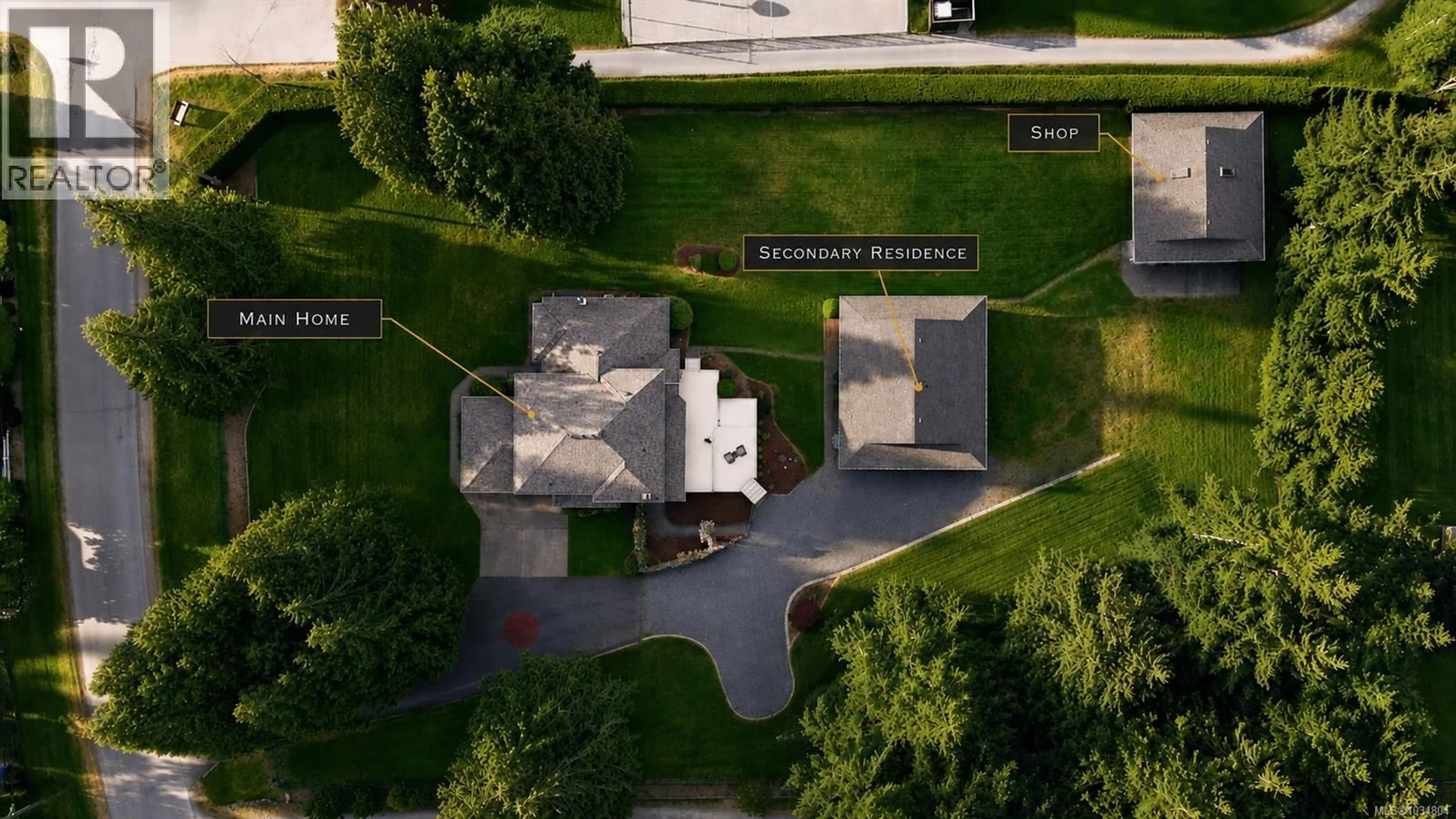A pic from outside/outdoor area/front of a property/back of a property/a pic from drone, street for 3639 FARNSWORTH ROAD, Cobble Hill British Columbia V0R1L4