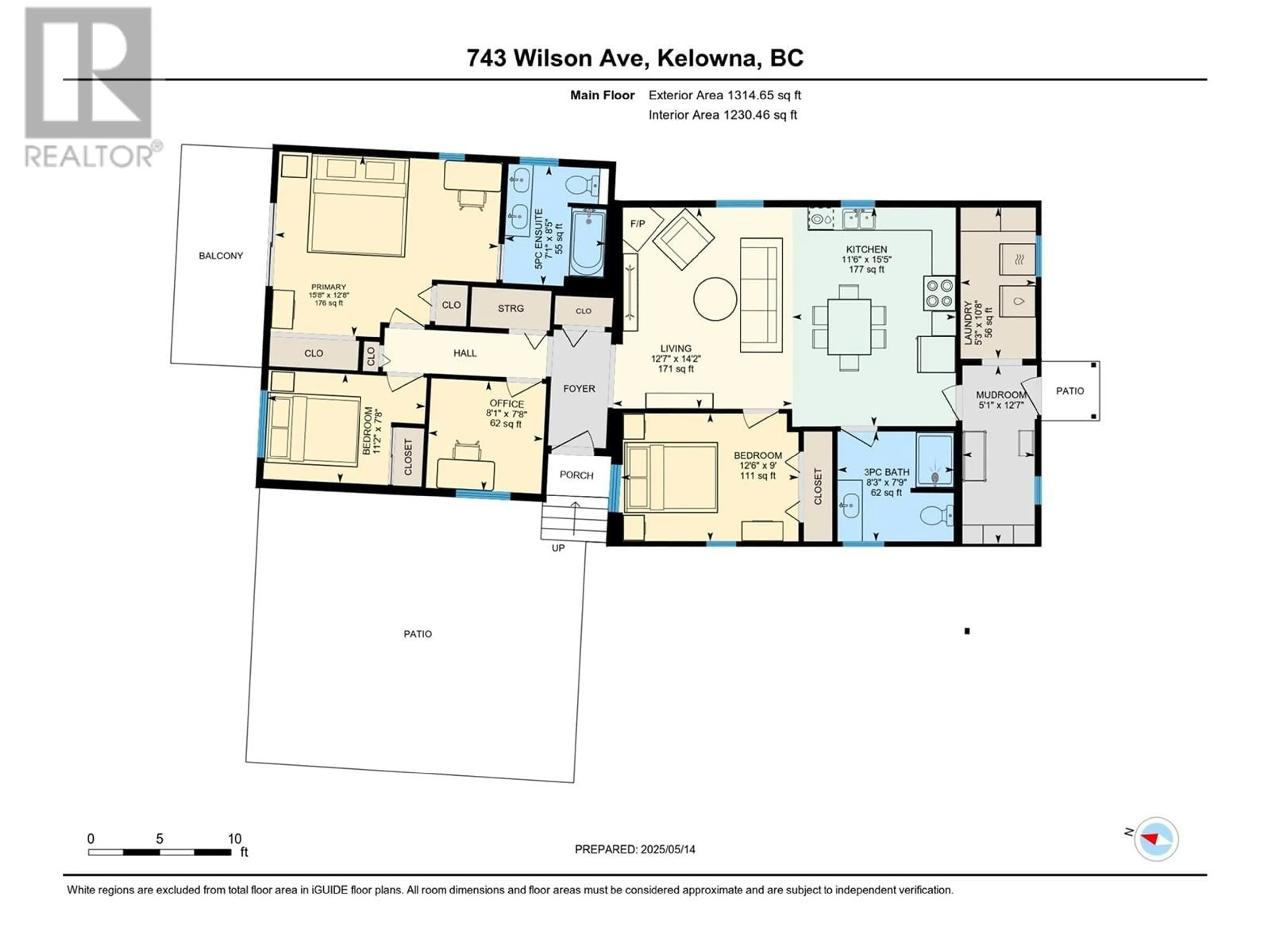 Floor plan for 743 WILSON AVENUE, Kelowna British Columbia V1Y6X8
