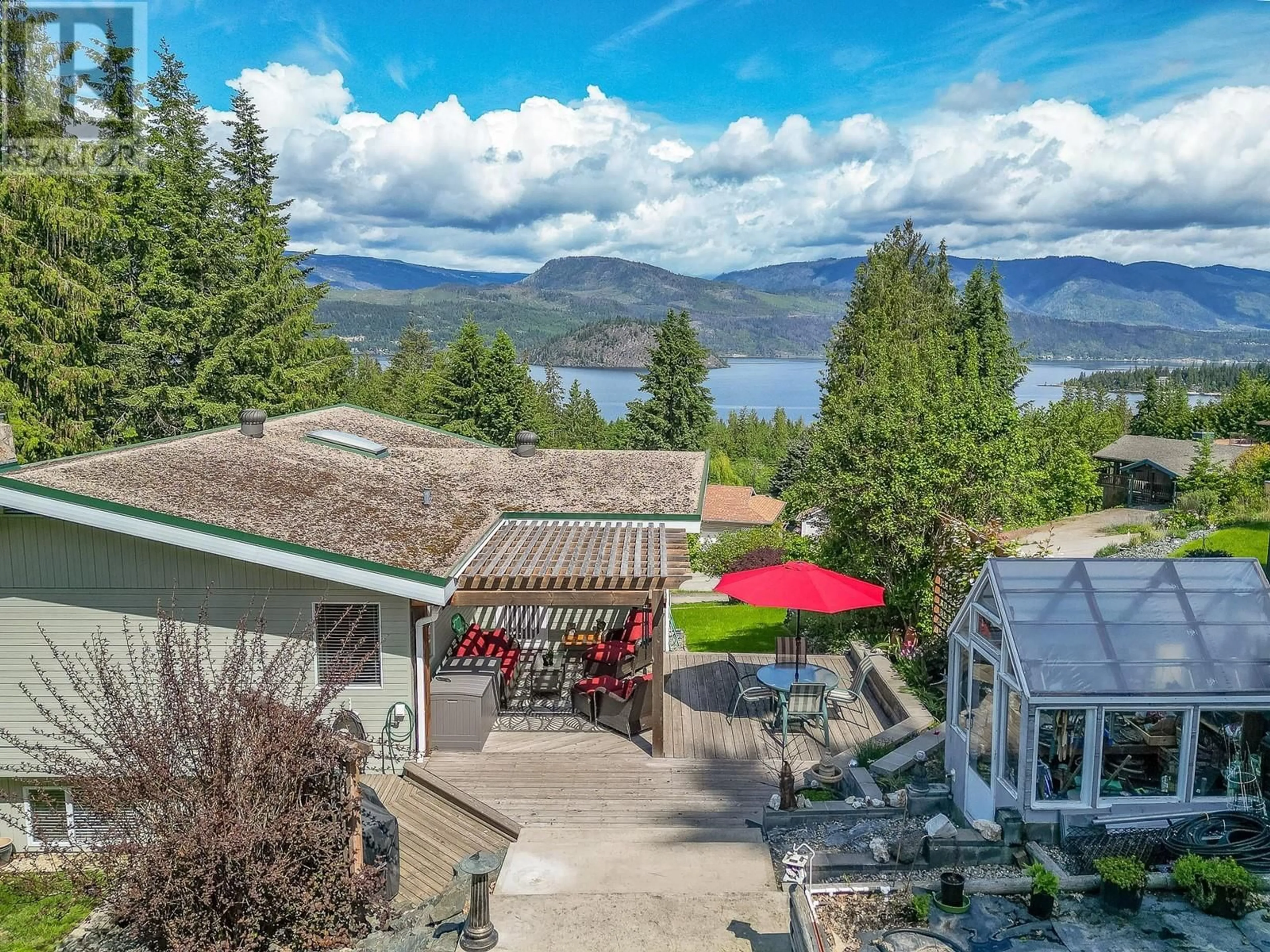 A pic from outside/outdoor area/front of a property/back of a property/a pic from drone, water/lake/river/ocean view for 2332 MNT TUAM CRESCENT, Sorrento British Columbia V0E2W2