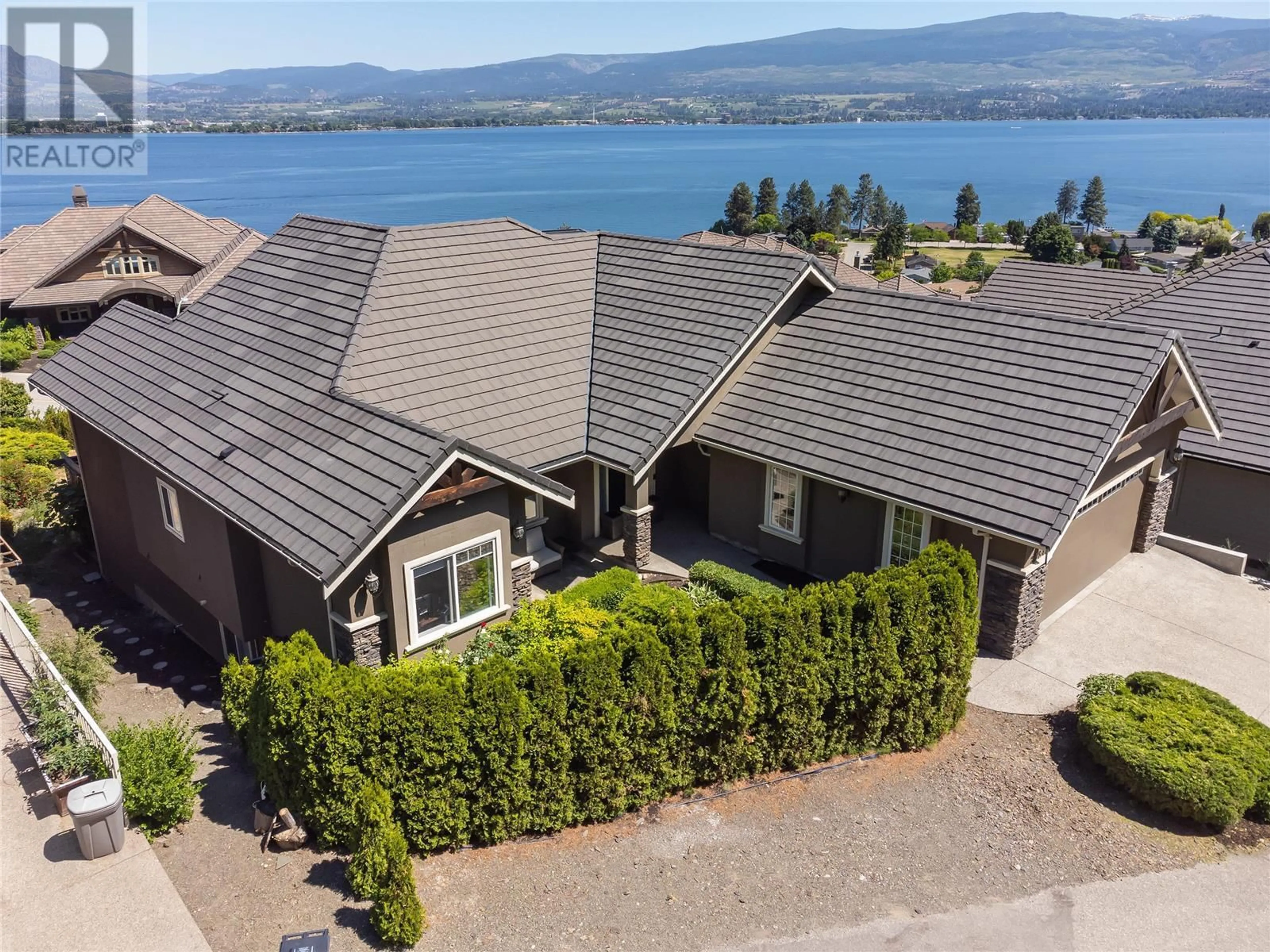 A pic from outside/outdoor area/front of a property/back of a property/a pic from drone, water/lake/river/ocean view for 2584 LUCINDE ROAD, West Kelowna British Columbia V1Z4B1
