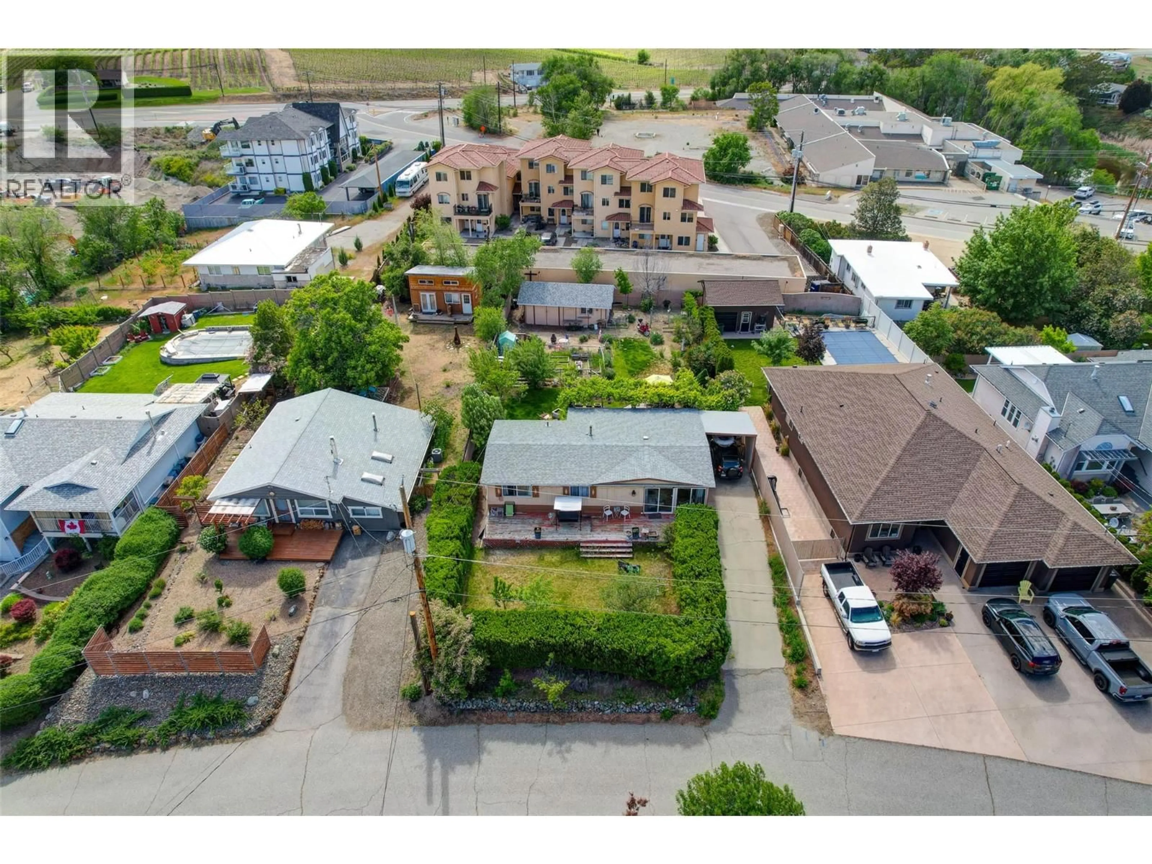A pic from outside/outdoor area/front of a property/back of a property/a pic from drone, street for 8 ROSE PLACE, Osoyoos British Columbia V0H1V1