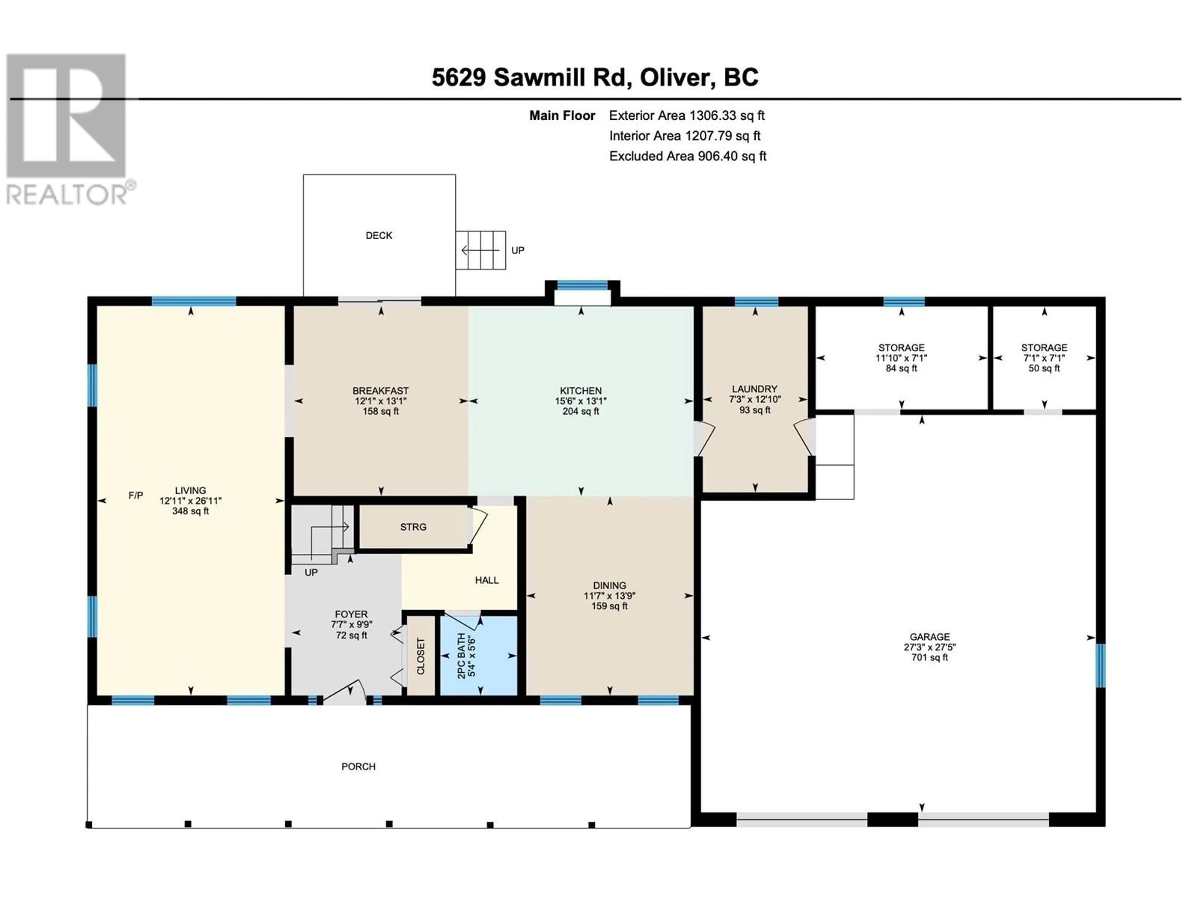 Floor plan for 5629 SAWMILL ROAD, Oliver British Columbia V0H1T9
