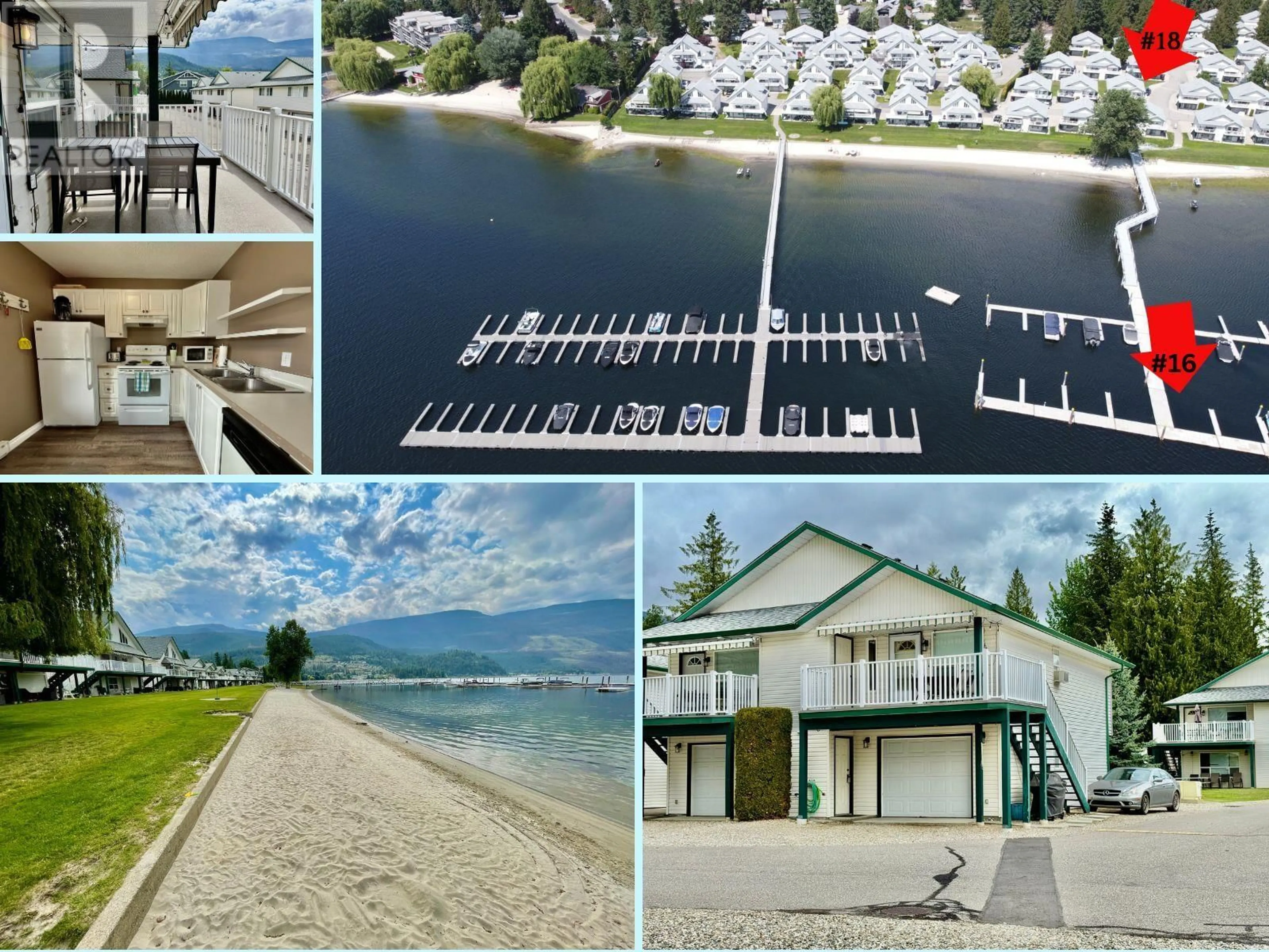 A pic from outside/outdoor area/front of a property/back of a property/a pic from drone, water/lake/river/ocean view for 18 - 505 POAGE AVENUE, Sicamous British Columbia V0E2V1