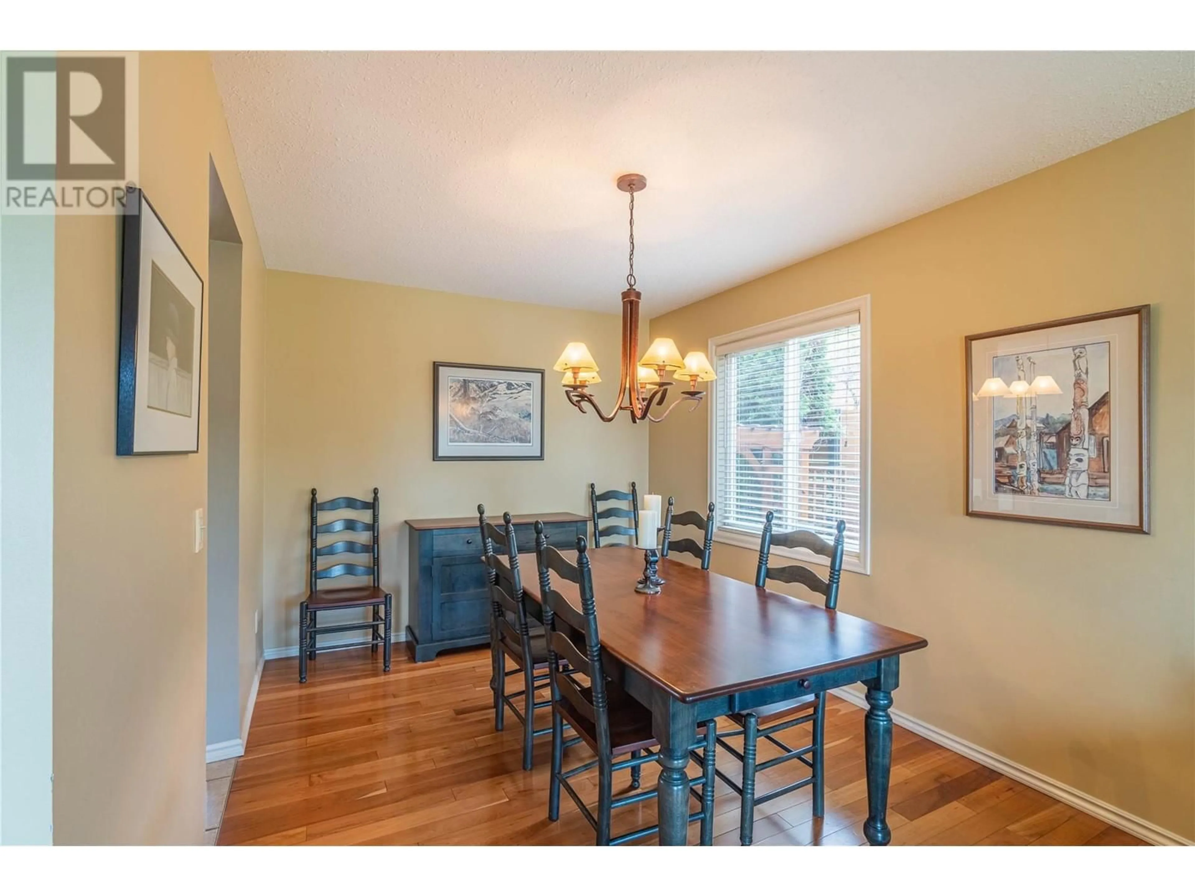 Dining room, wood/laminate floor for 141 THOR DRIVE, Kamloops British Columbia V2C1P3