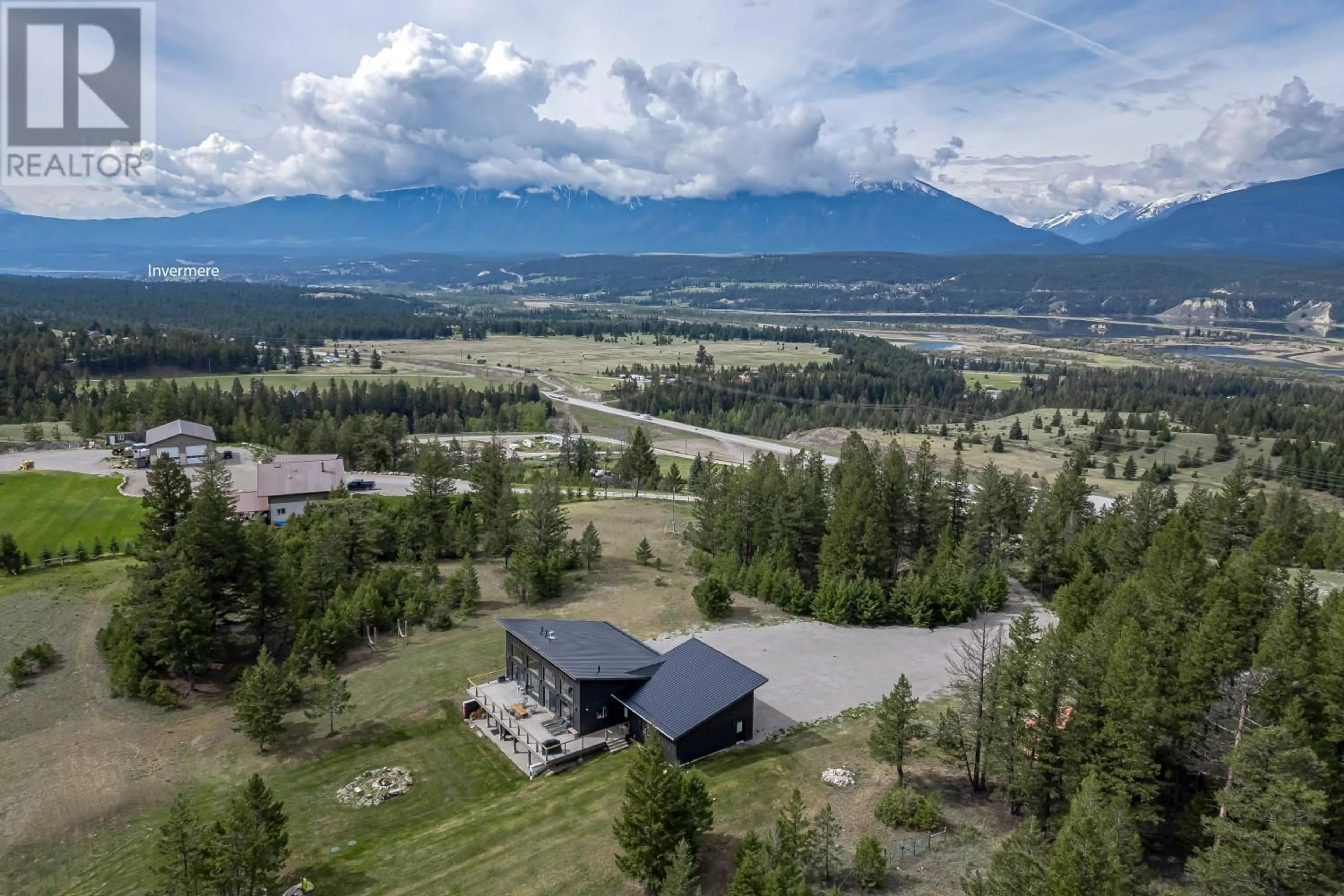 A pic from outside/outdoor area/front of a property/back of a property/a pic from drone, mountain view for 5067 ARMSTRONG ROAD, Invermere British Columbia V0A1K2