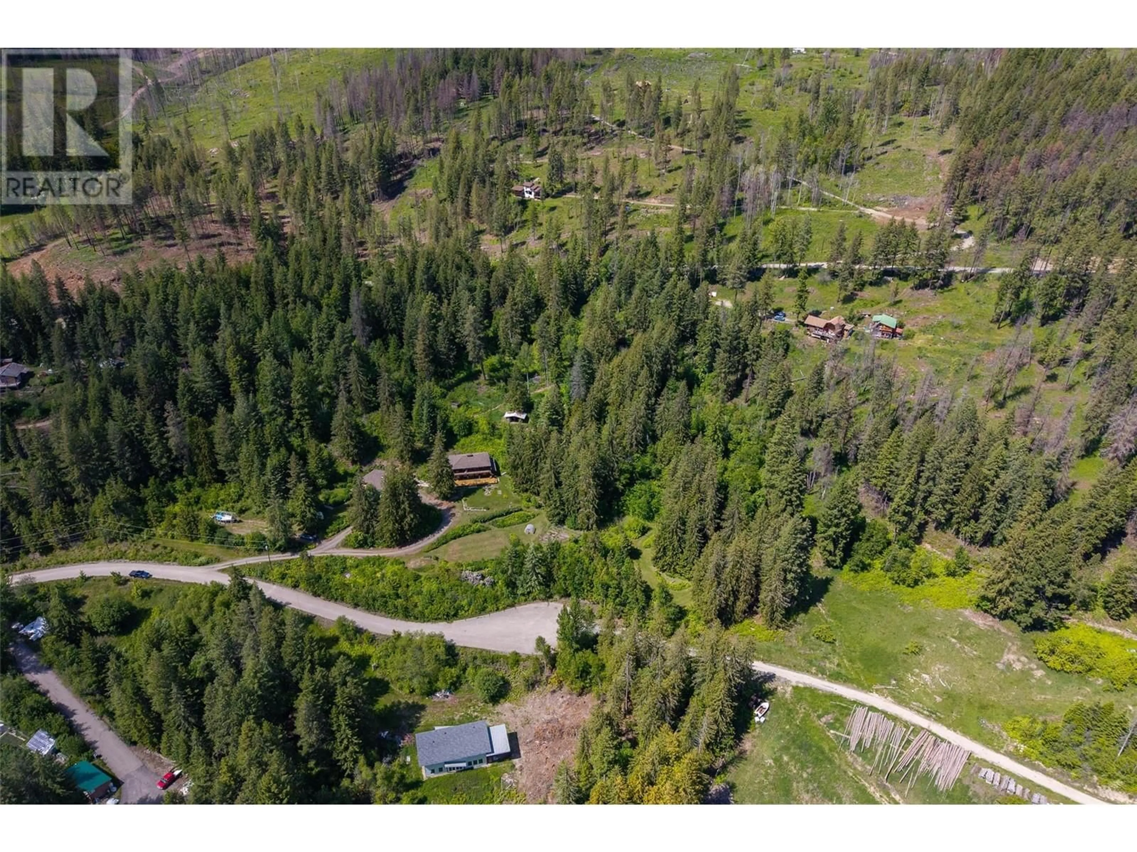 A pic from outside/outdoor area/front of a property/back of a property/a pic from drone, forest/trees view for 3019 HOPWOOD ROAD, Lee Creek British Columbia V0E1M4