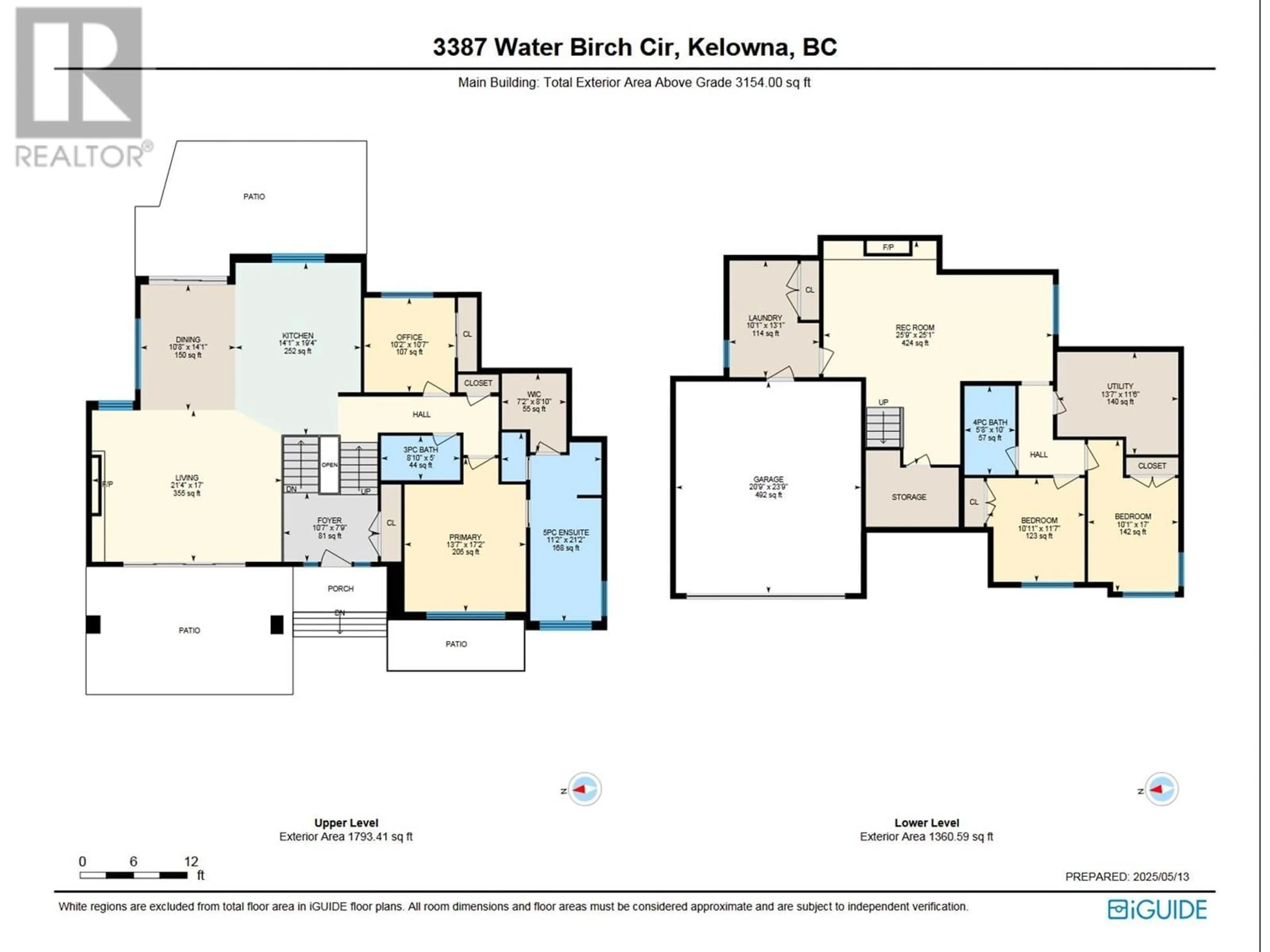 Floor plan for 3387 WATER BIRCH CIRCLE, Kelowna British Columbia V1V3G1